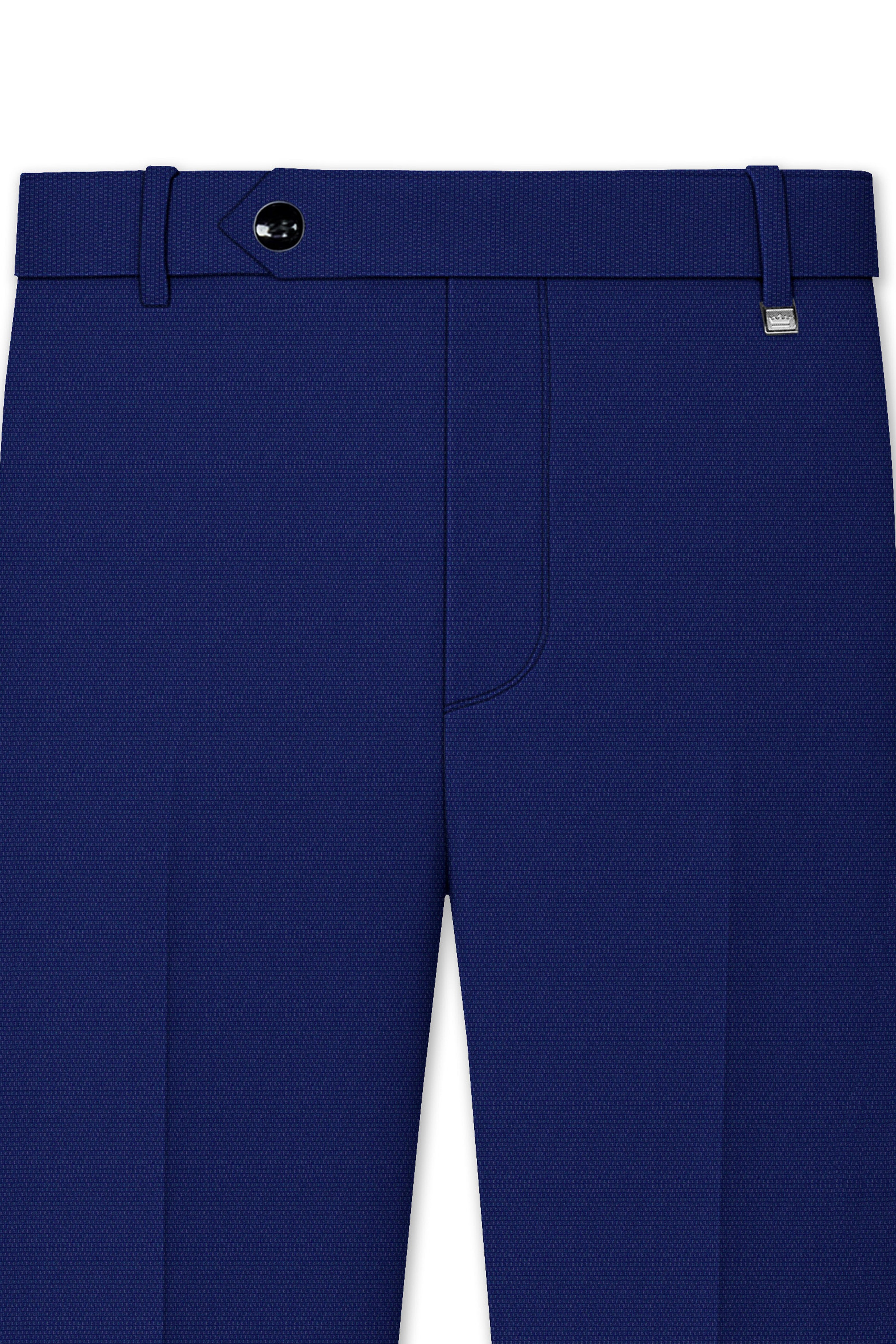 Catalina Blue Wool Rich Stretchable Pant