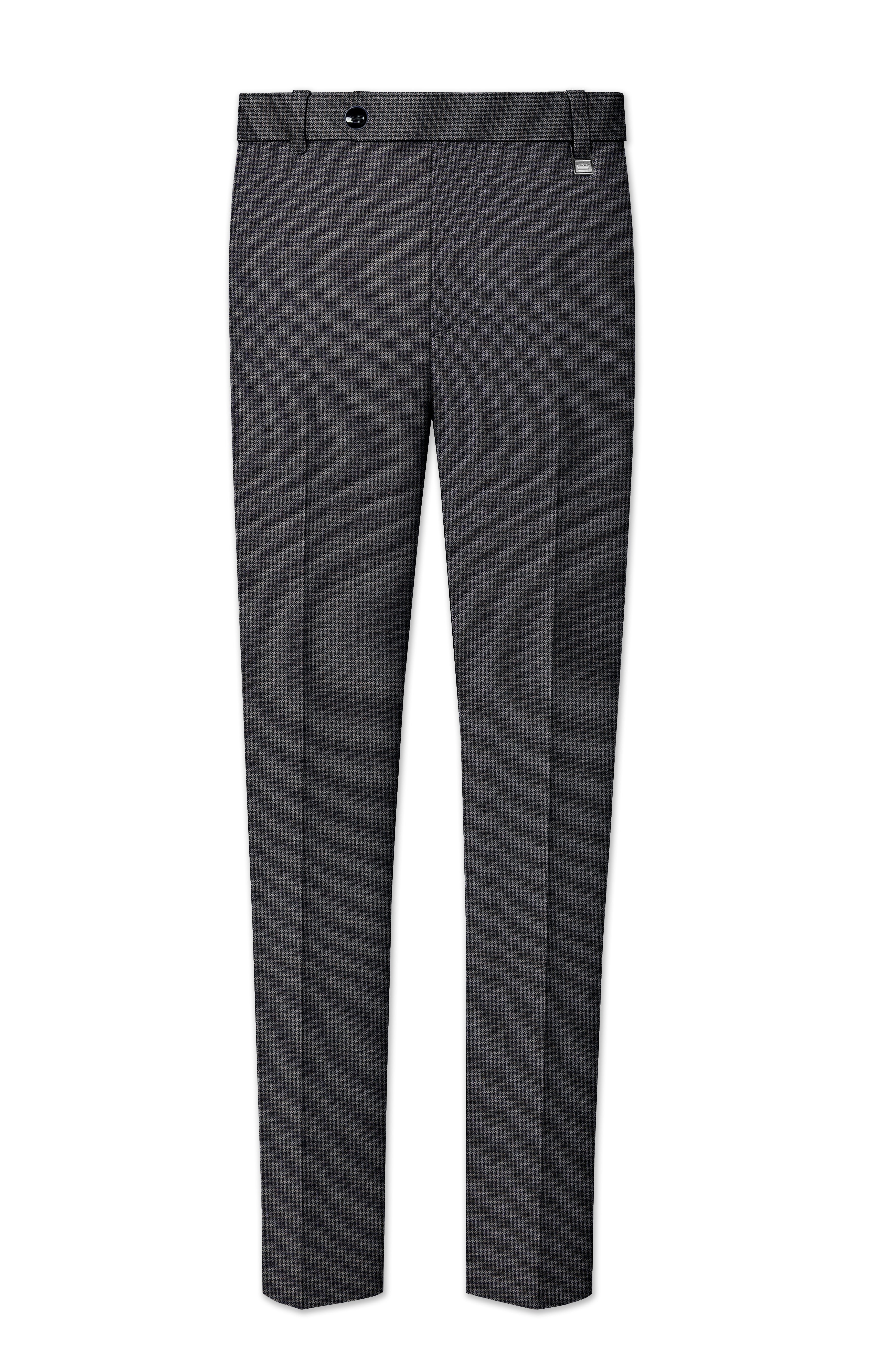 Granite-Gunmetal Gray Houndstooth Pant
