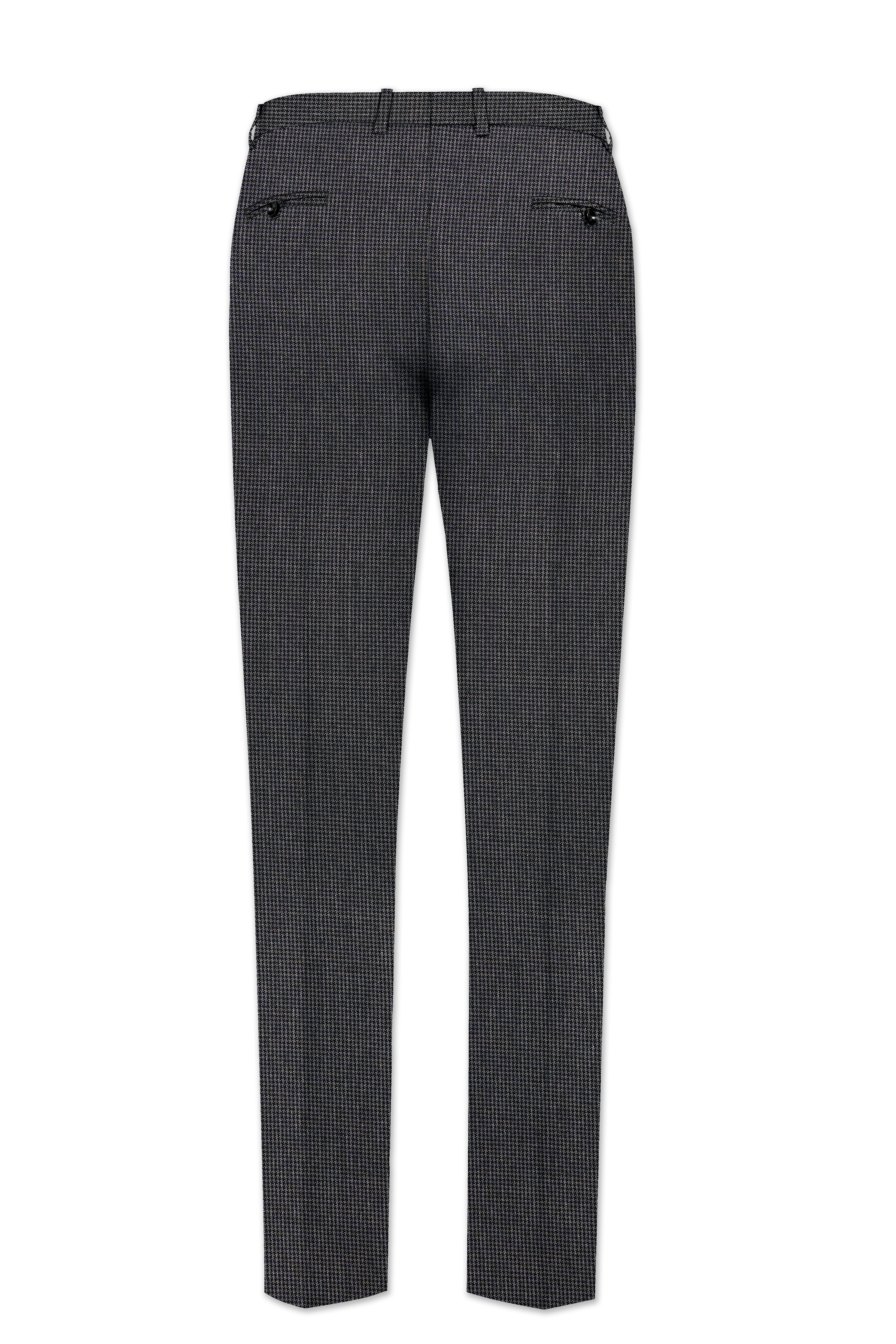 Granite-Gunmetal Gray Houndstooth Pant