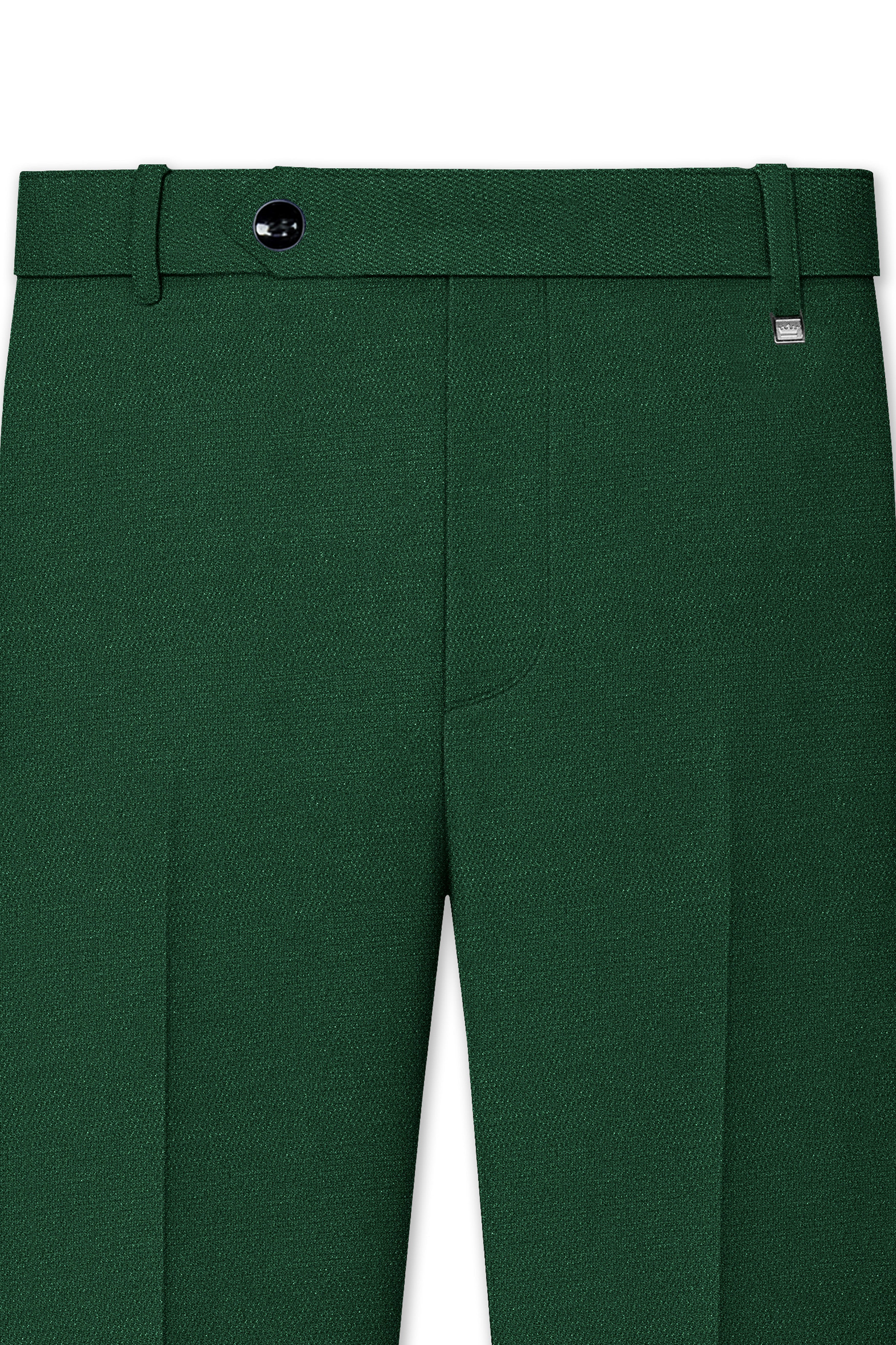Glade-Basil Green Solid Wool Rich Stretchable traveler Pant