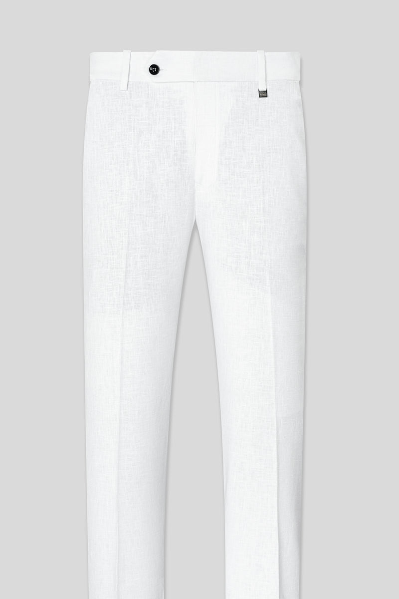 BRIGHT WHITE LUXURIOUS LINEN PANT