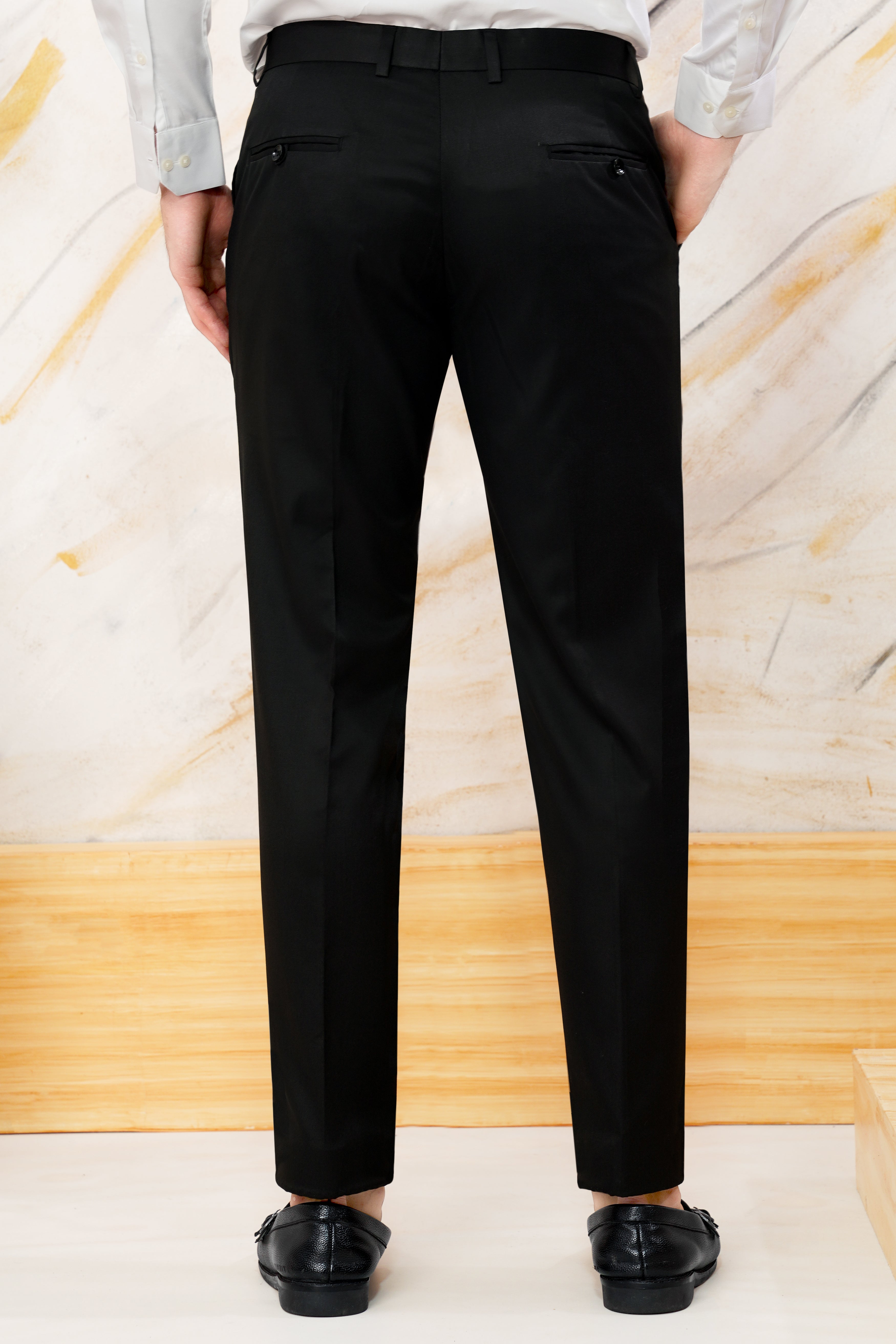 Jade Black Wool Rich Pant T3052-28, T3052-30, T3052-32, T3052-34, T3052-36, T3052-38, T3052-40, T3052-42, T3052-44