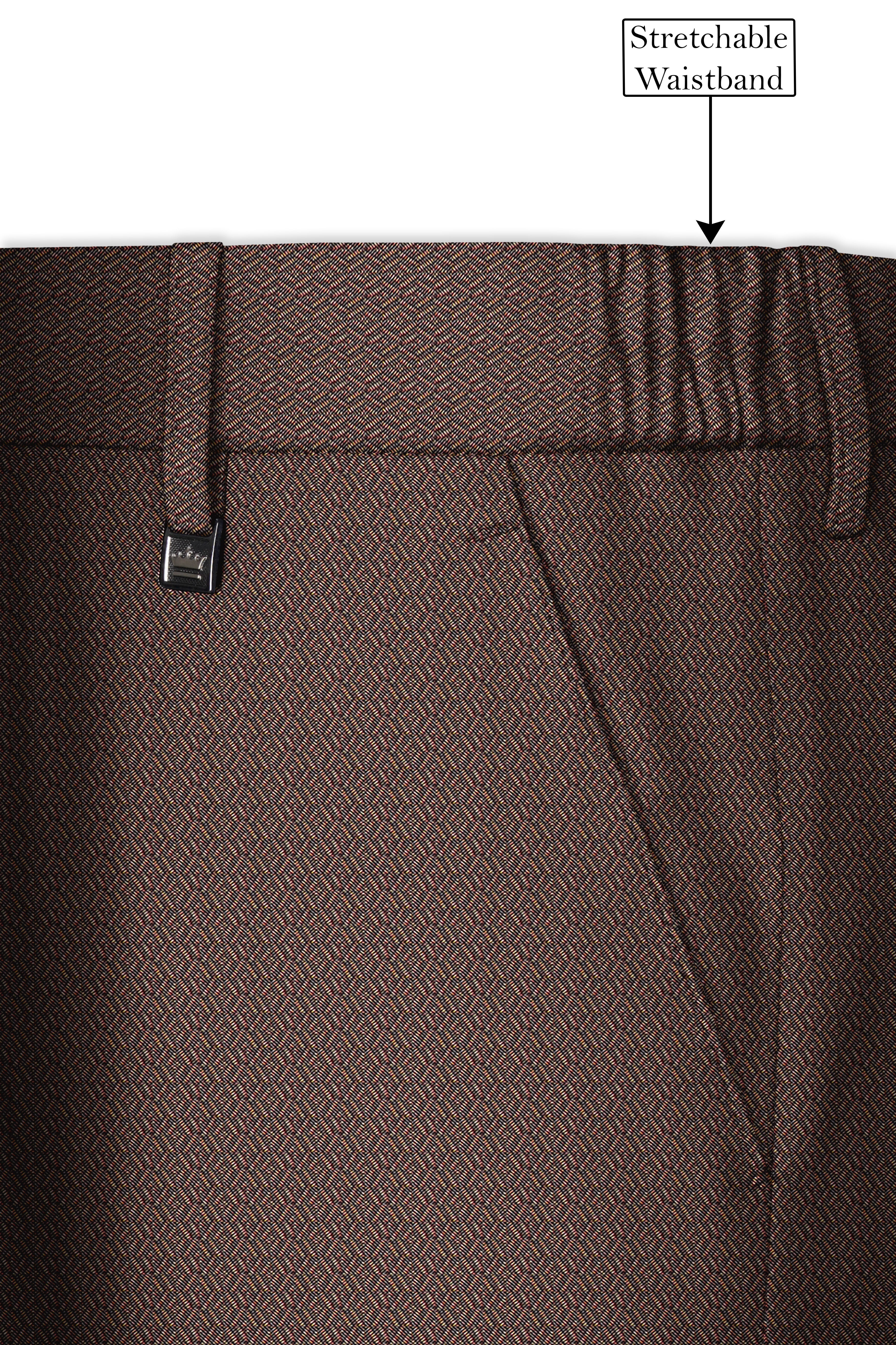 Hemp Brown Wool Rich Pant