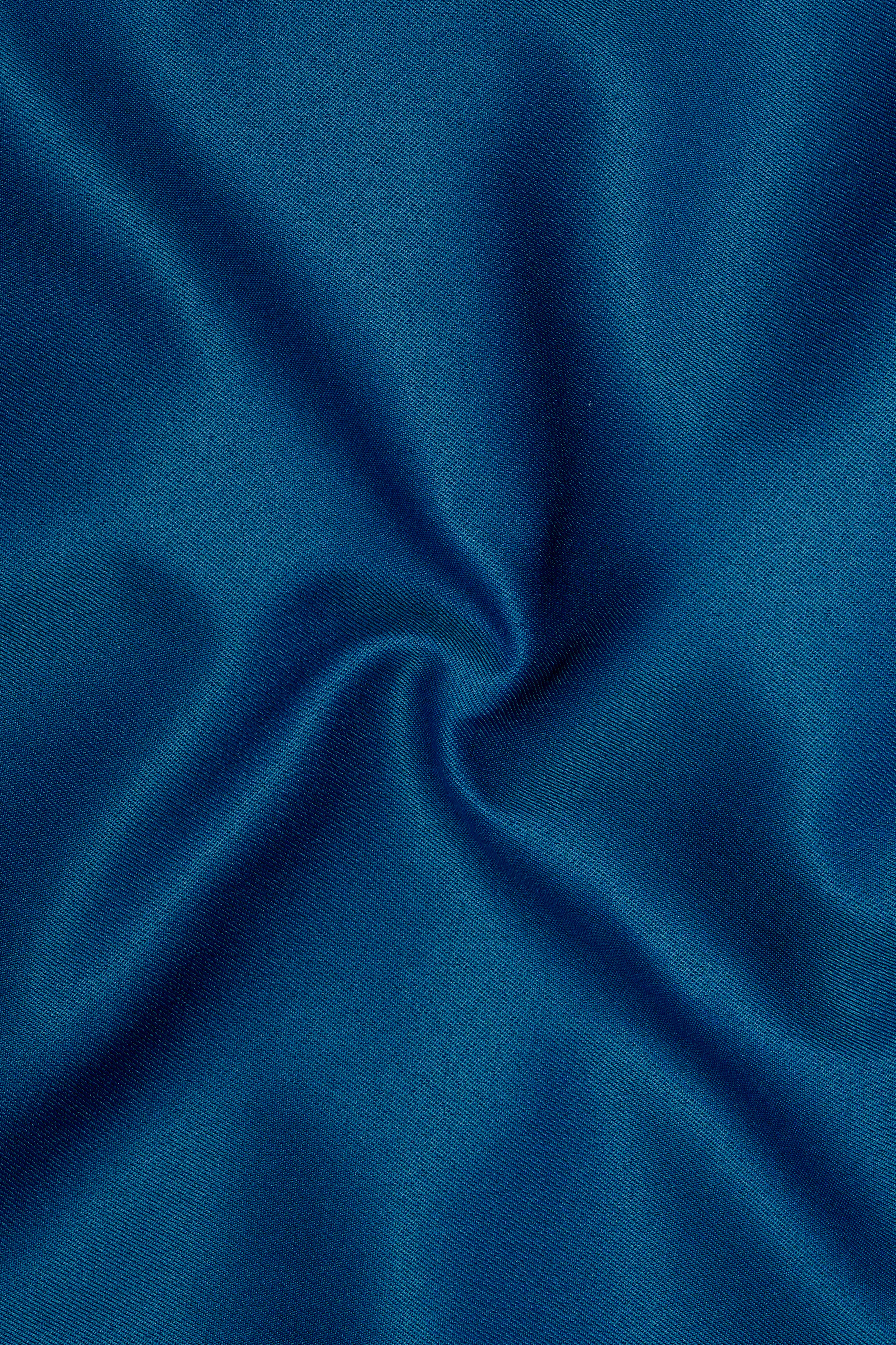 Calypso Blue Wool Rich Pant