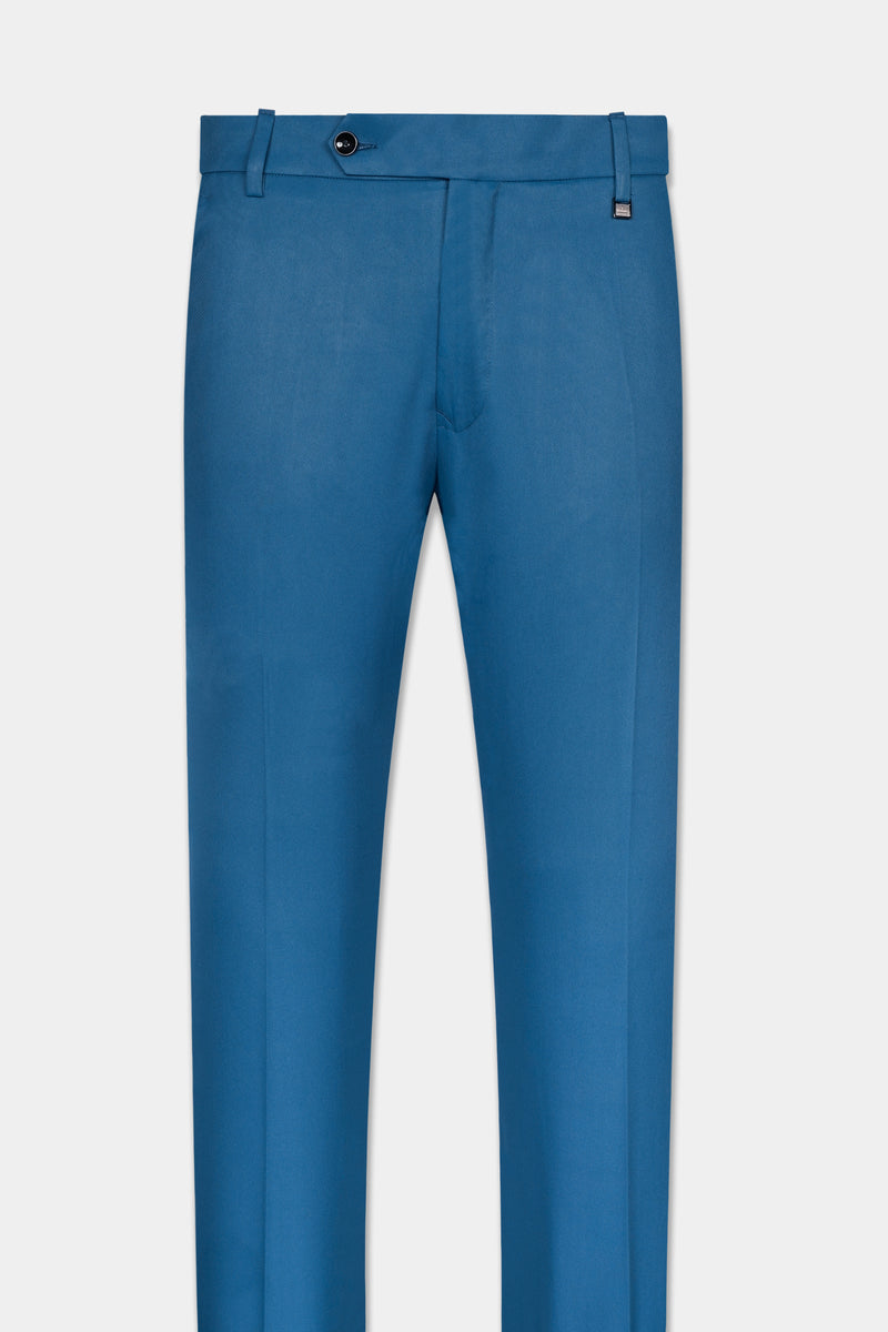 CALYPSO BLUE WOOL RICH PANT