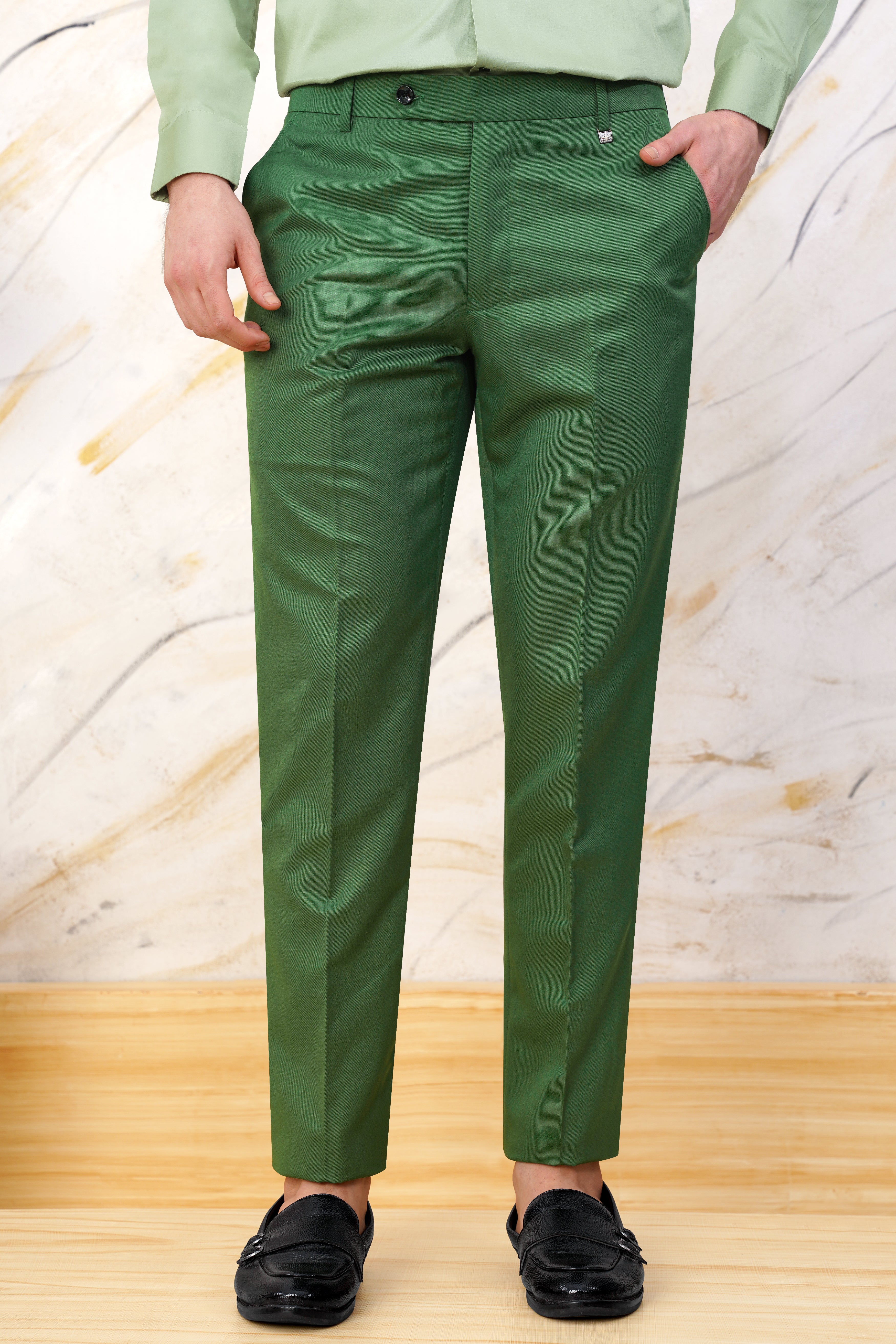 Como Green Wool Rich Pant T3065-28, T3065-30, T3065-32, T3065-34, T3065-36, T3065-38, T3065-40, T3065-42, T3065-44