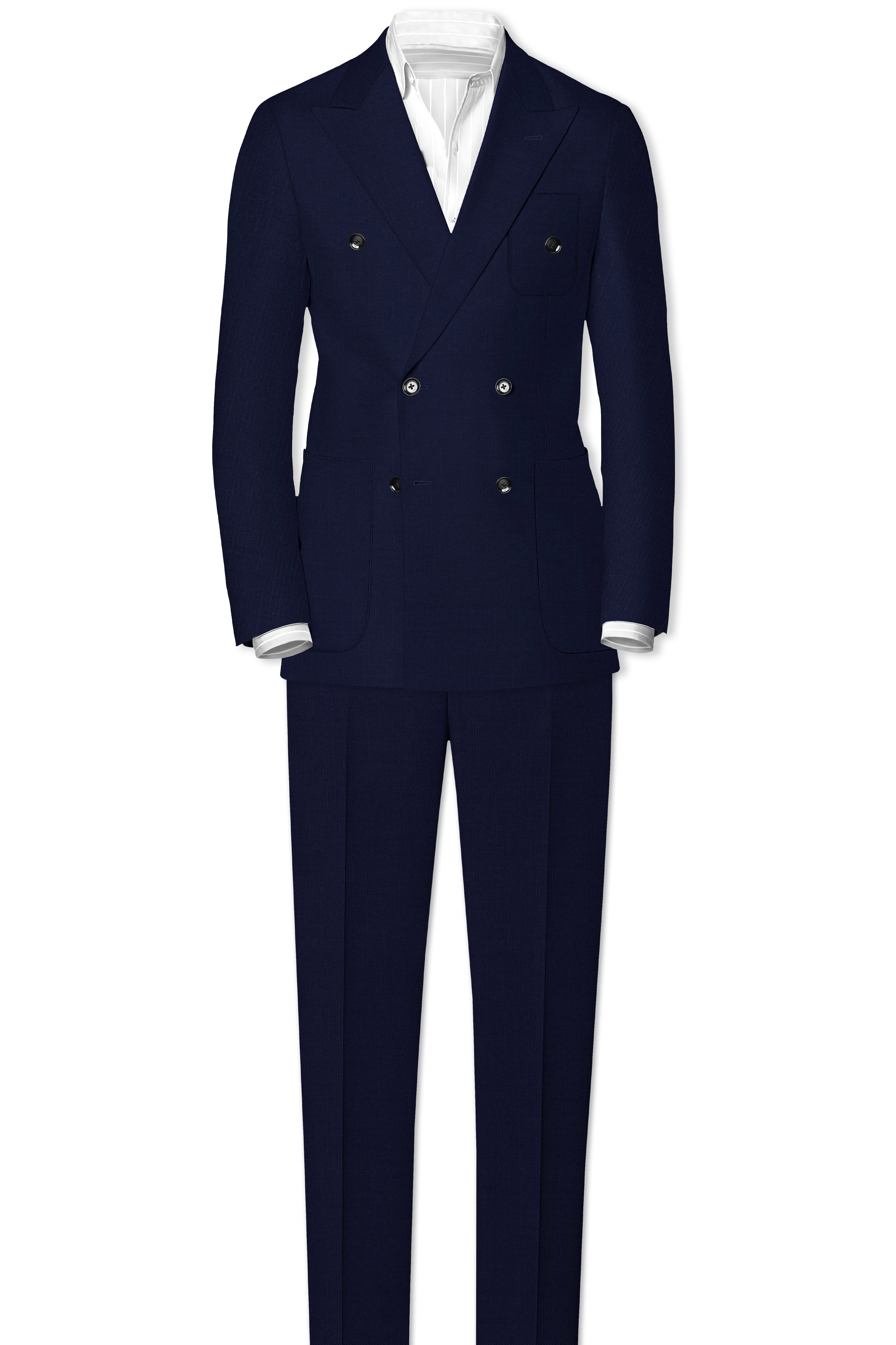 Cloud Burst Blue Wool Rich Pant