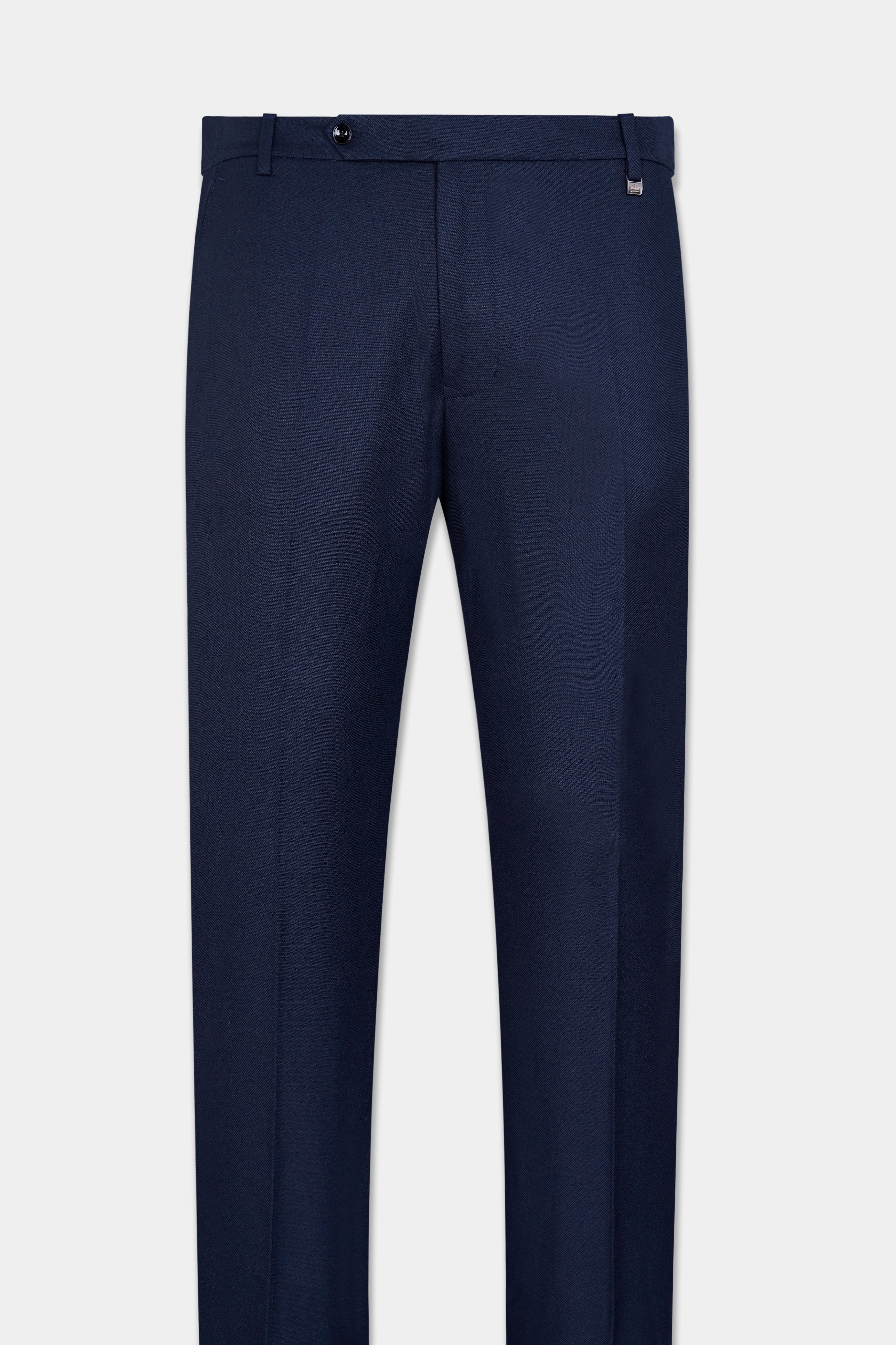 Haiti Blue Wool Rich Stretchable Waistband Pant