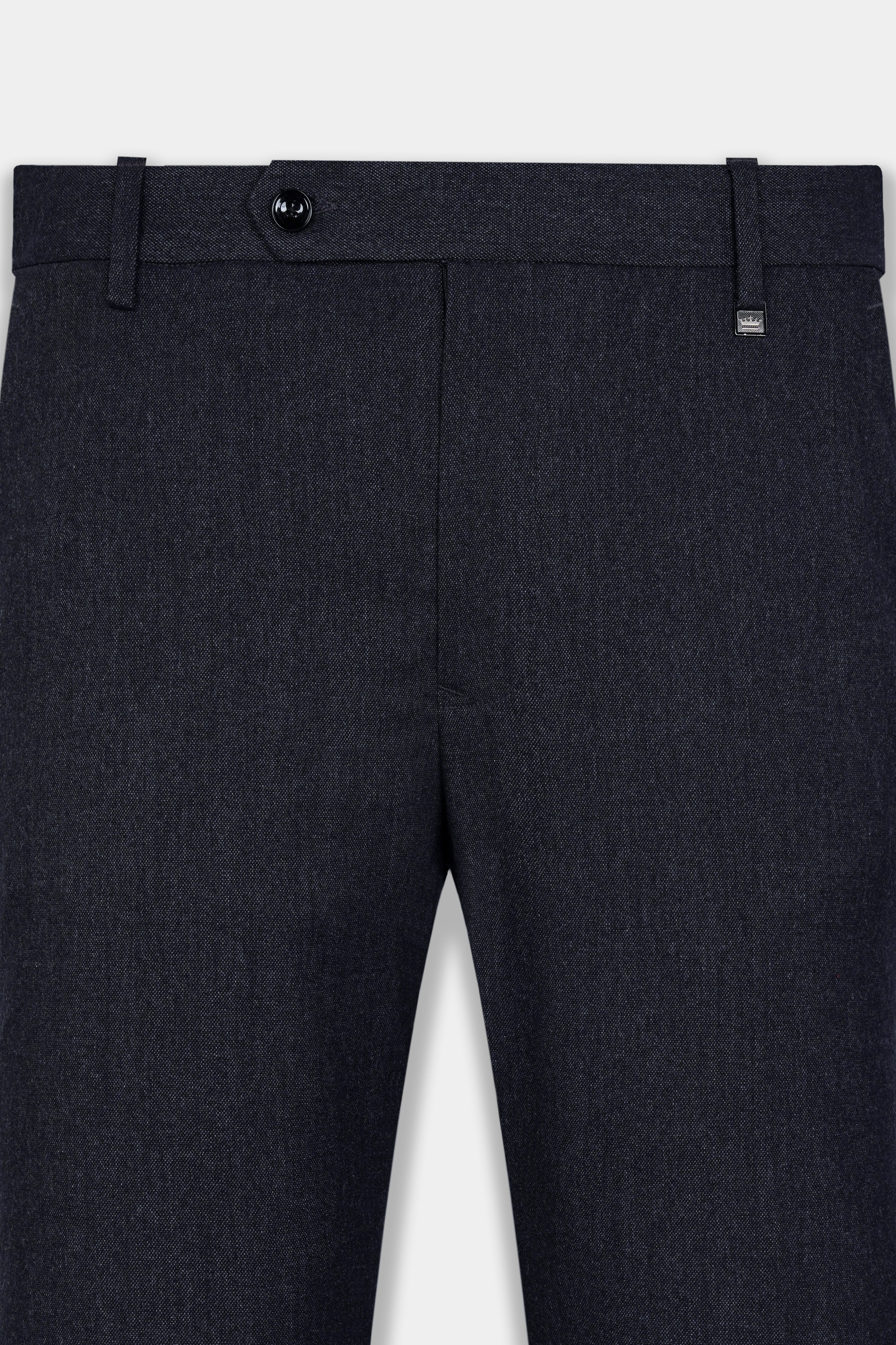 Delft Gray Wool Rich Stretchable Waistband Pant