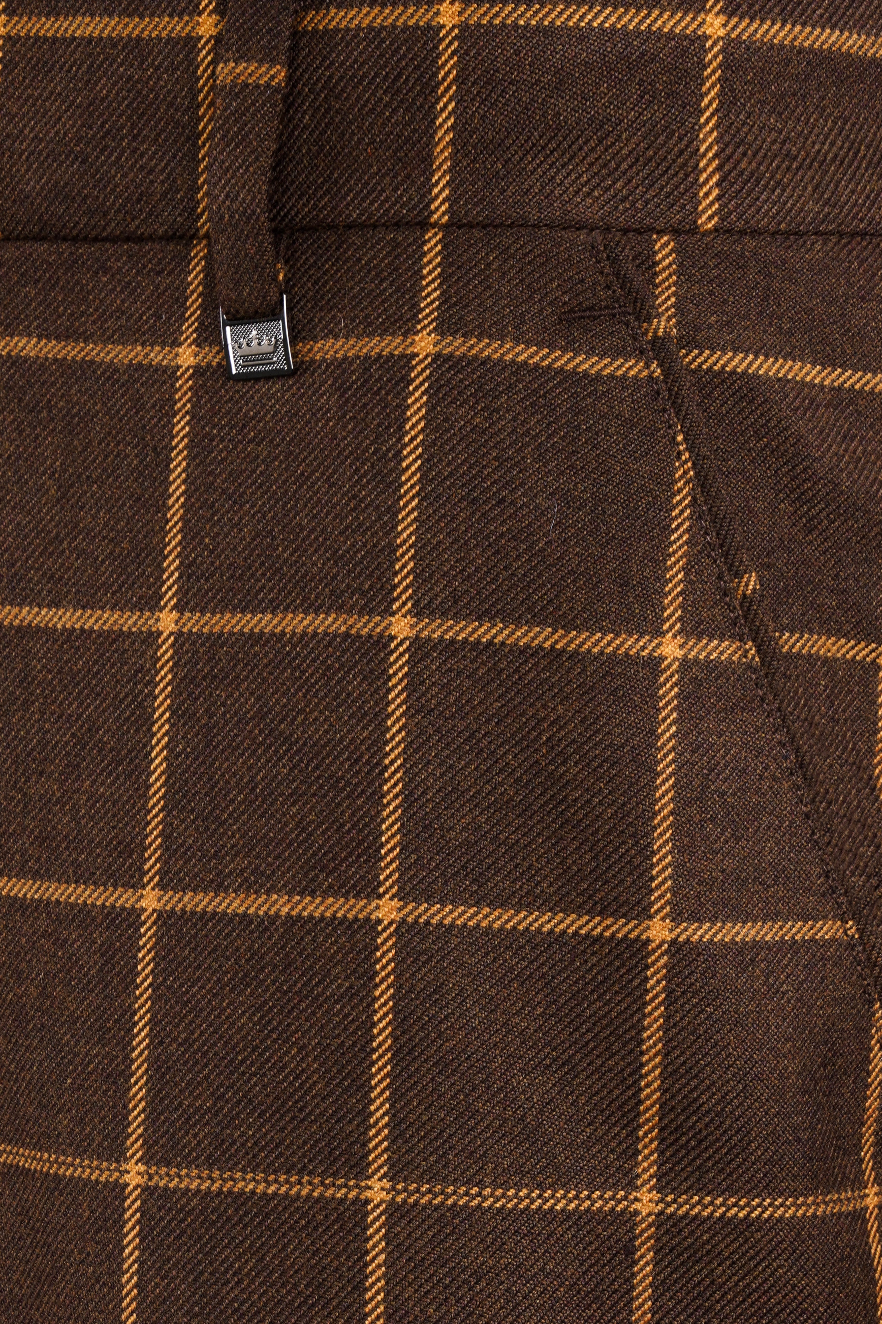 Eclipse Brown Windowpane Tweed Pant