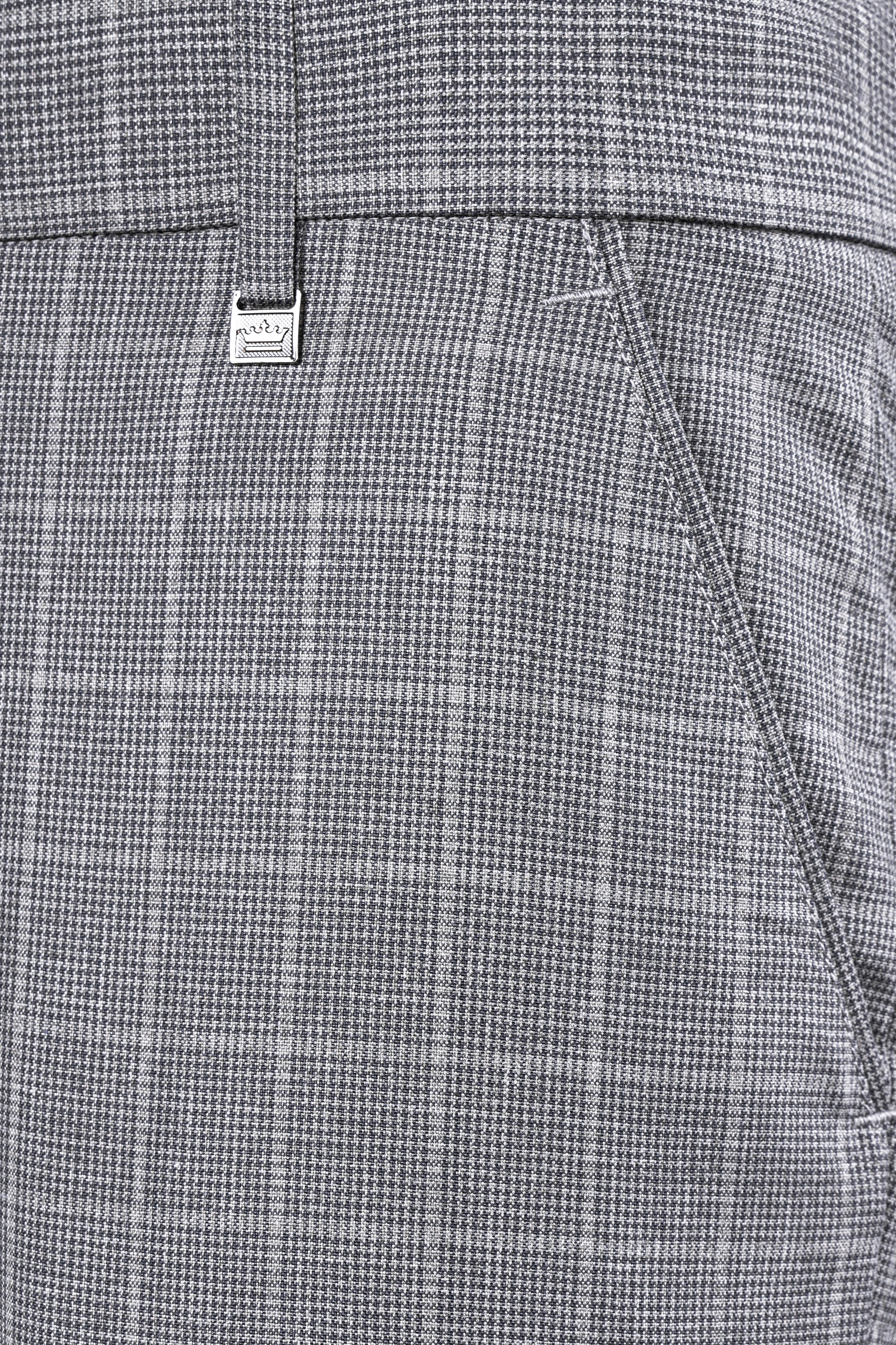 Boulder Gray Windowpane Wool Rich Pant