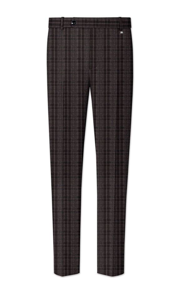 Thunder Brown Plaid Tweed Pant