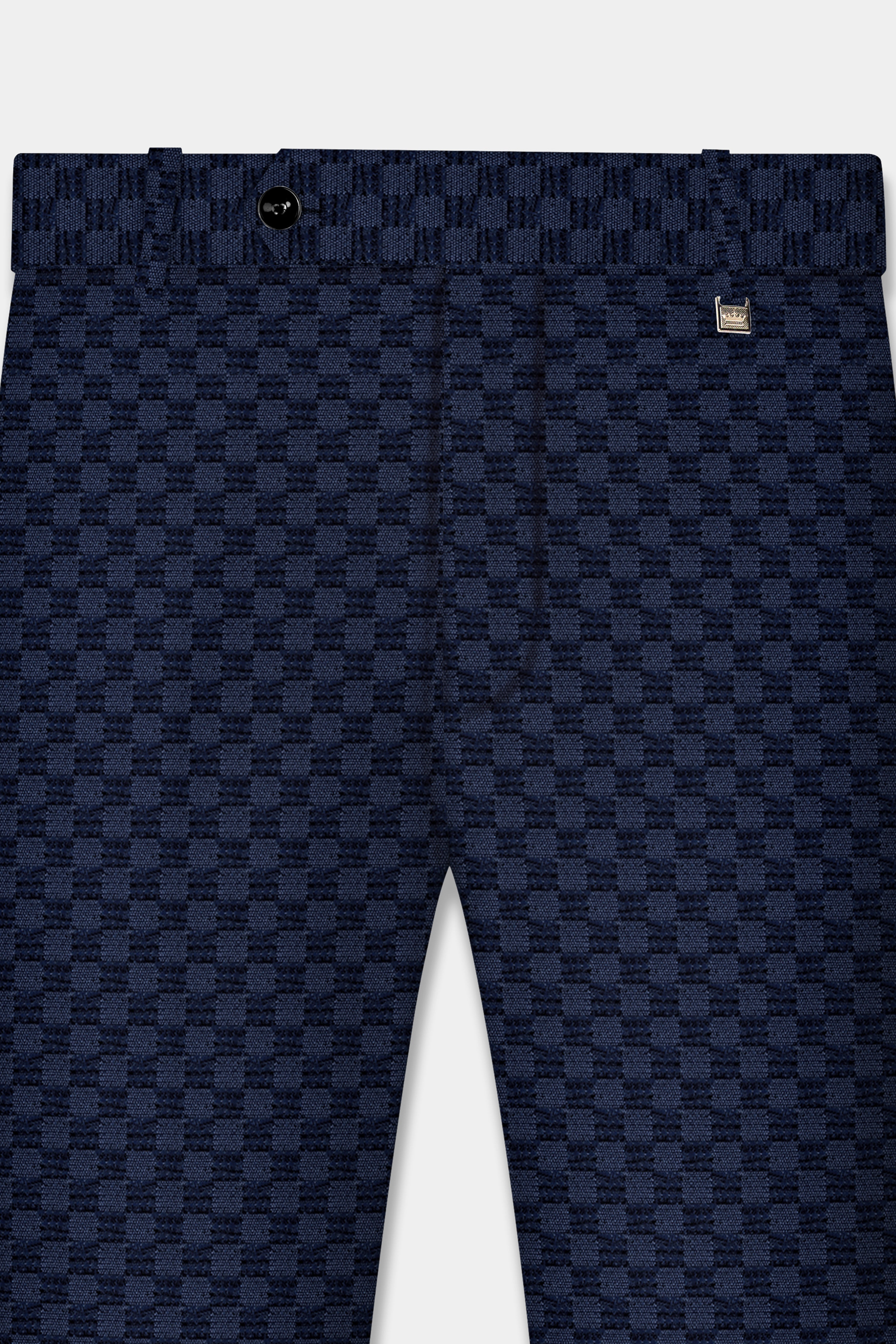 Midnight Blue Textured Pant