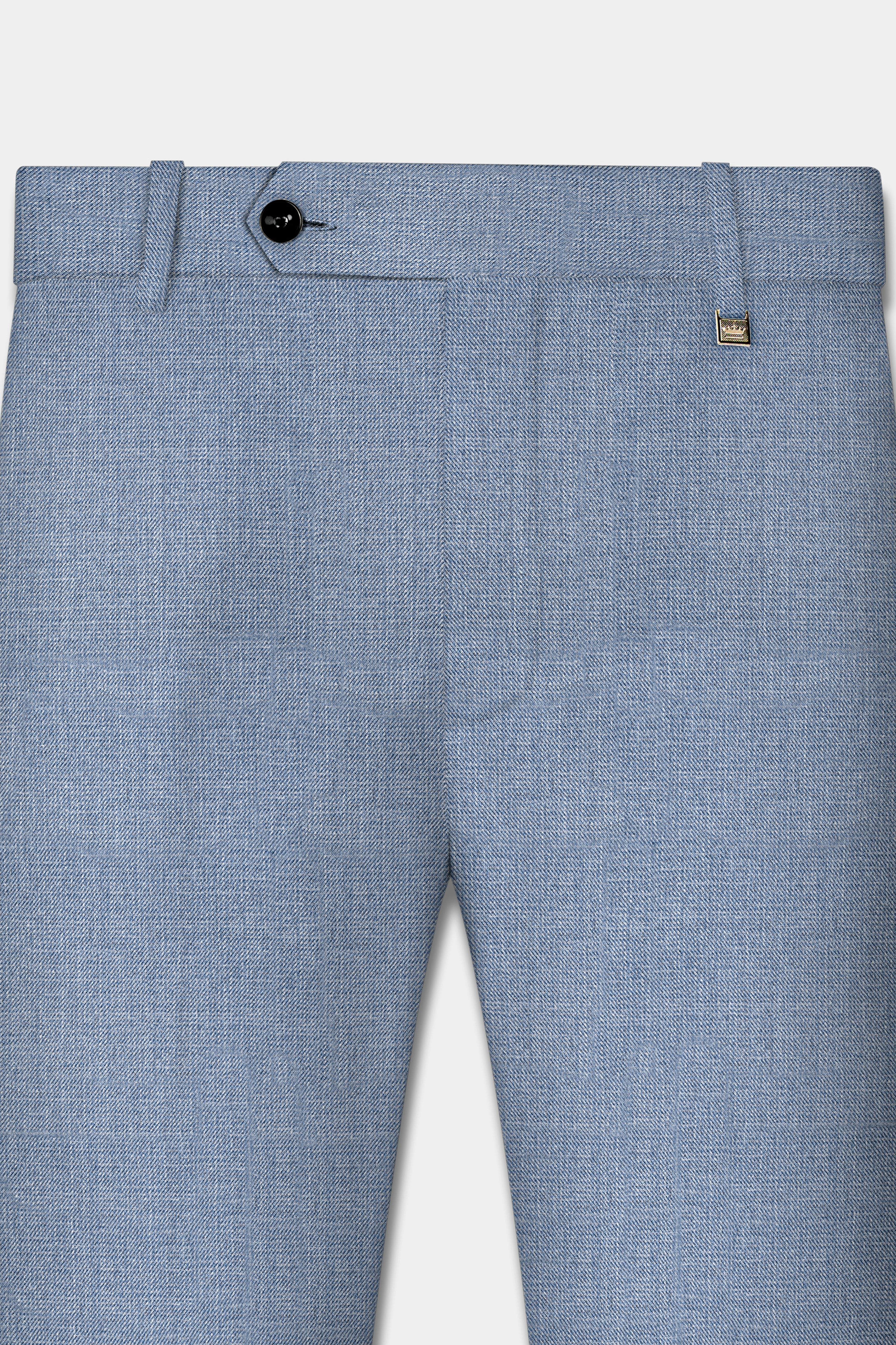 Bluish Wool Rich Pant