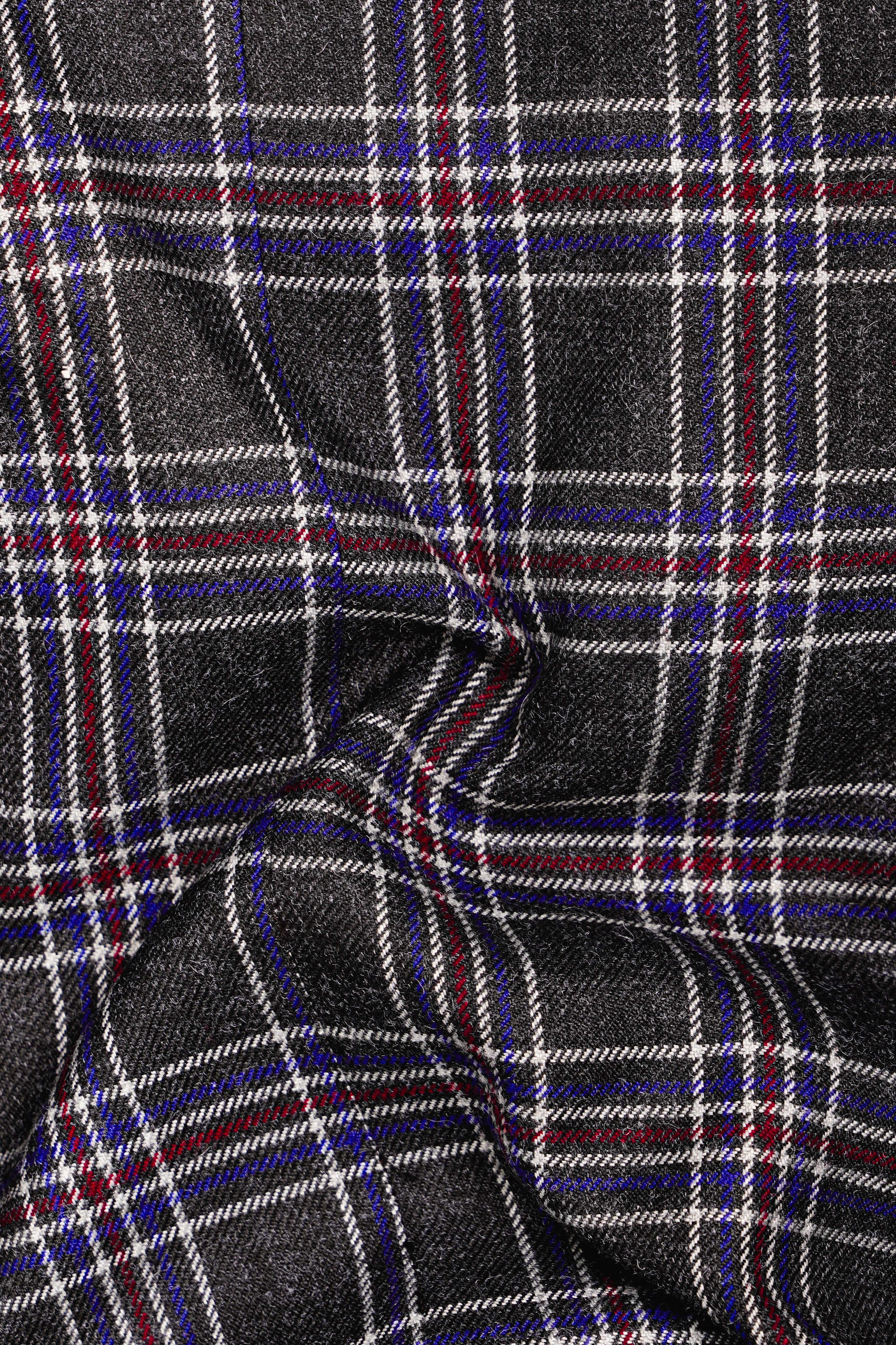 Tuatara Gray Multicolour Plaid Tweed Pant