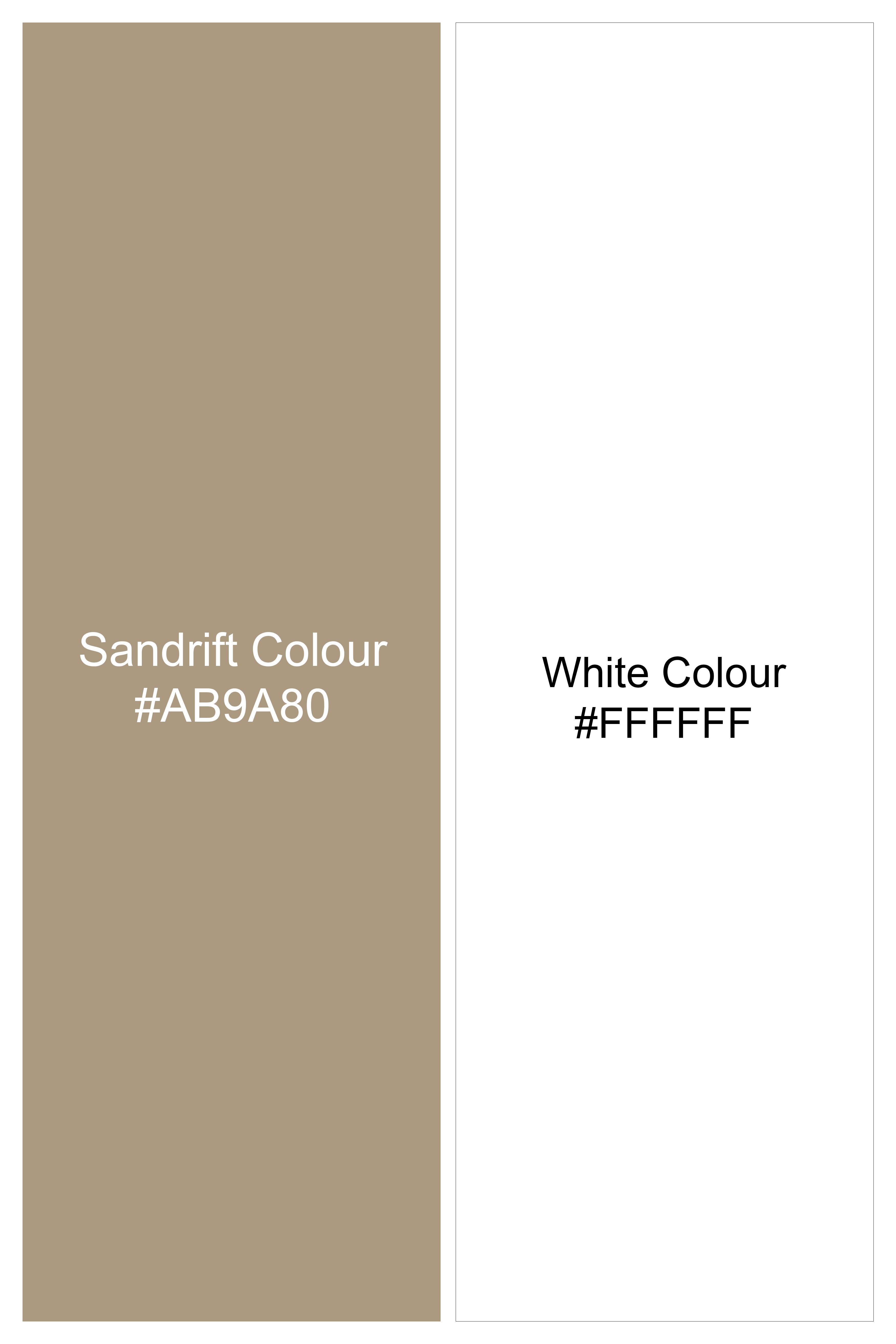 Sandrift Cream with White Plaid Wool Blend Pant