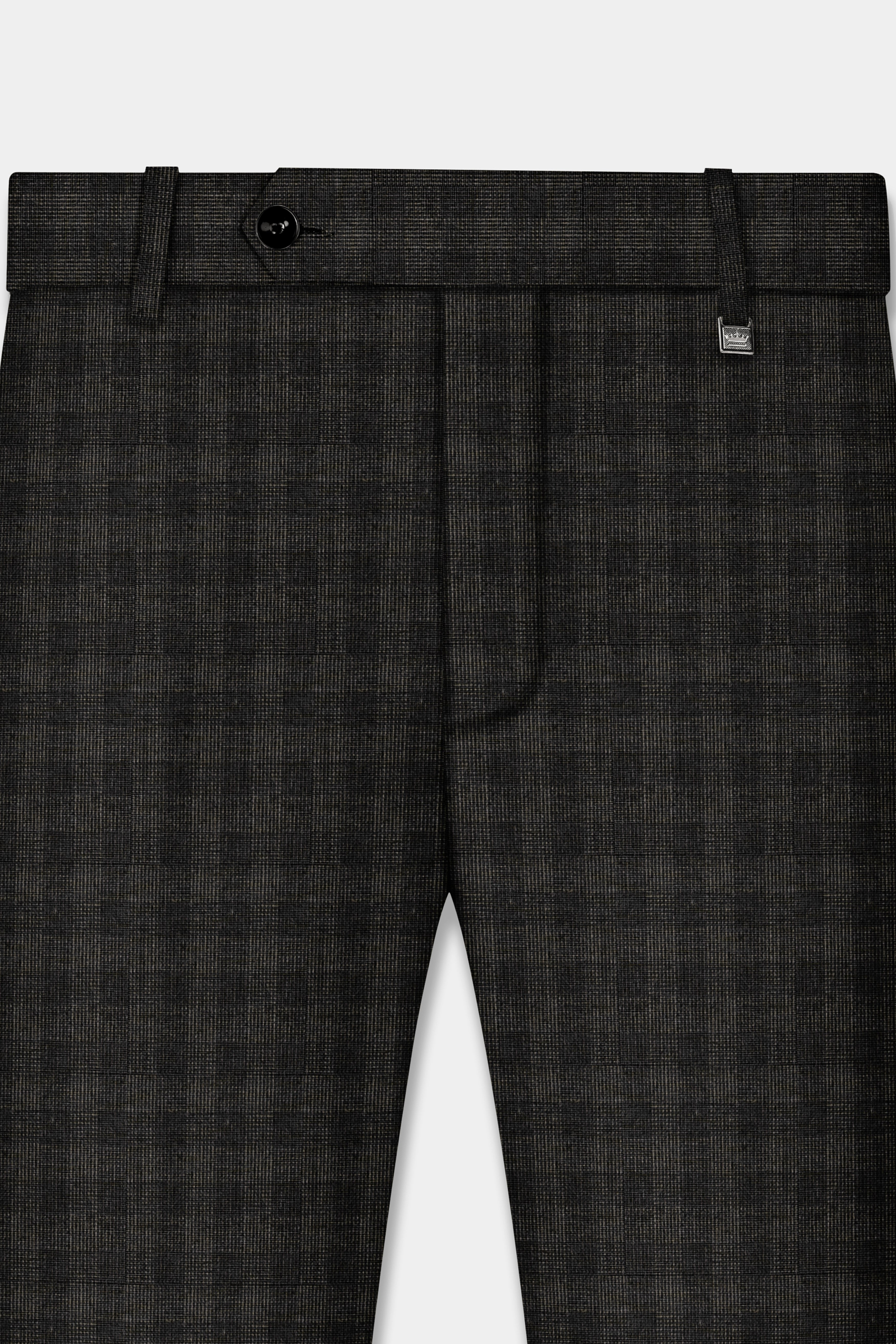 Thunder Brown Plaid Wool Blend Pant