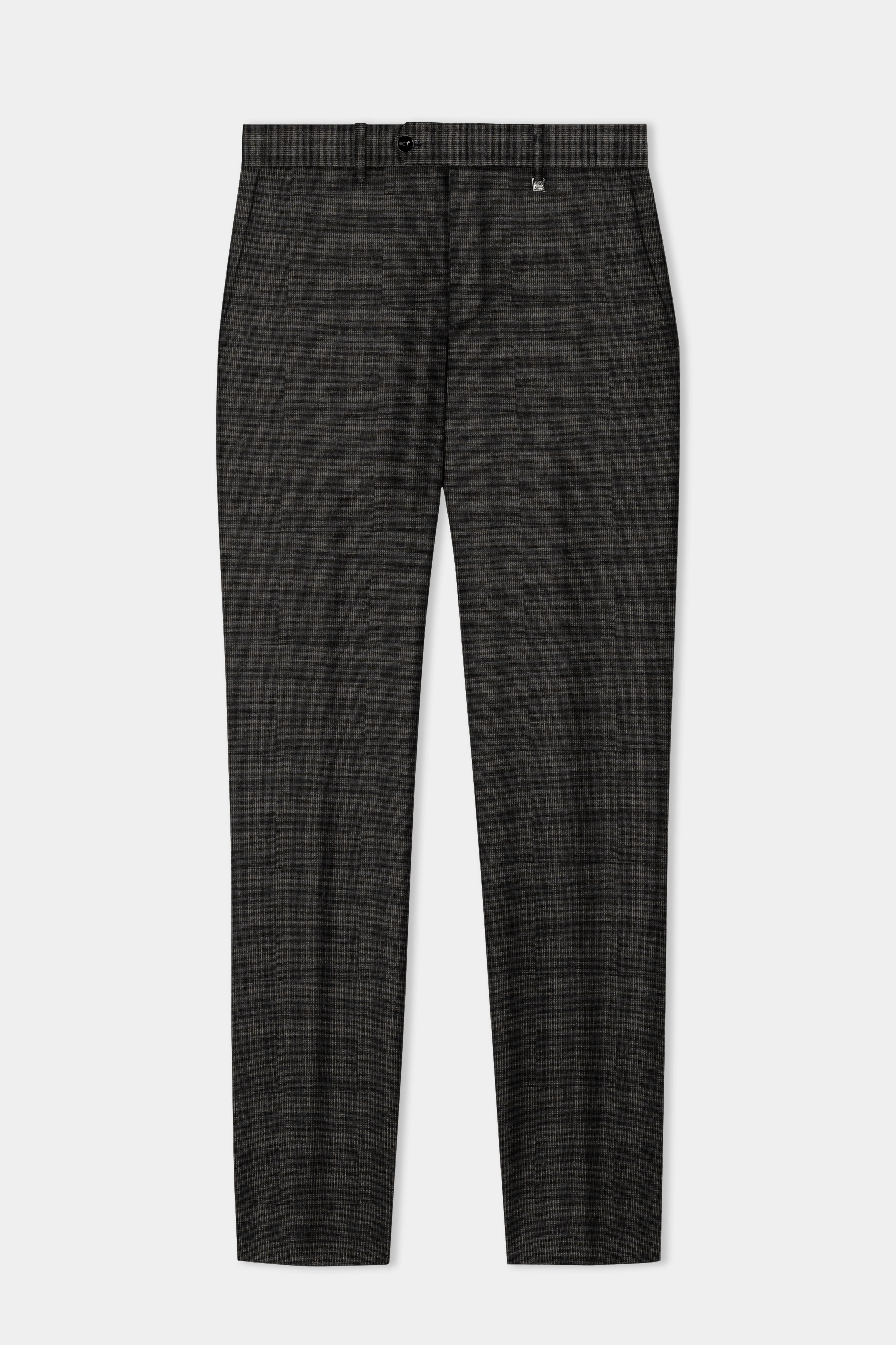 Thunder Brown Plaid Wool Blend Pant