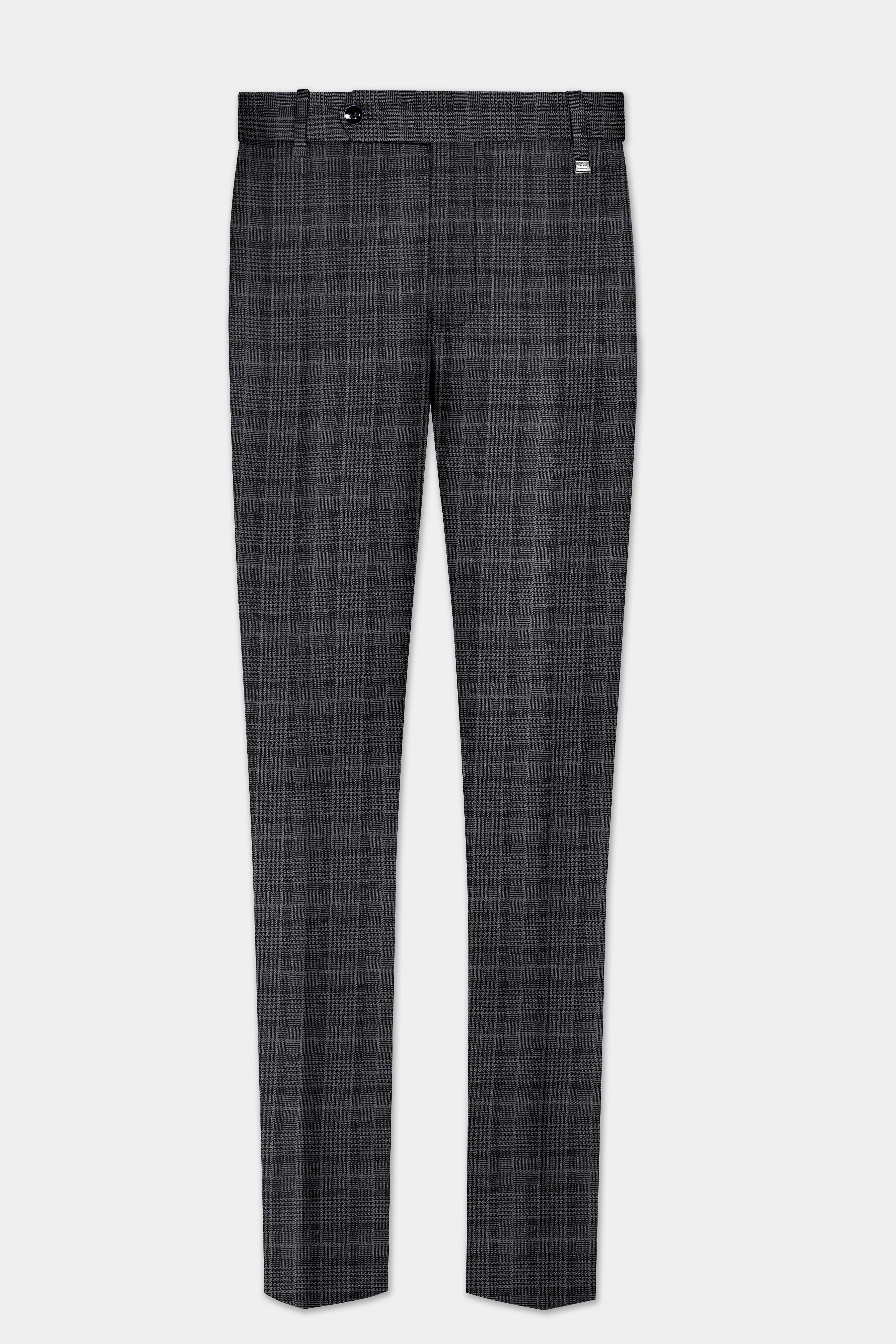 Porpoise Grey Plaid Formal Pant