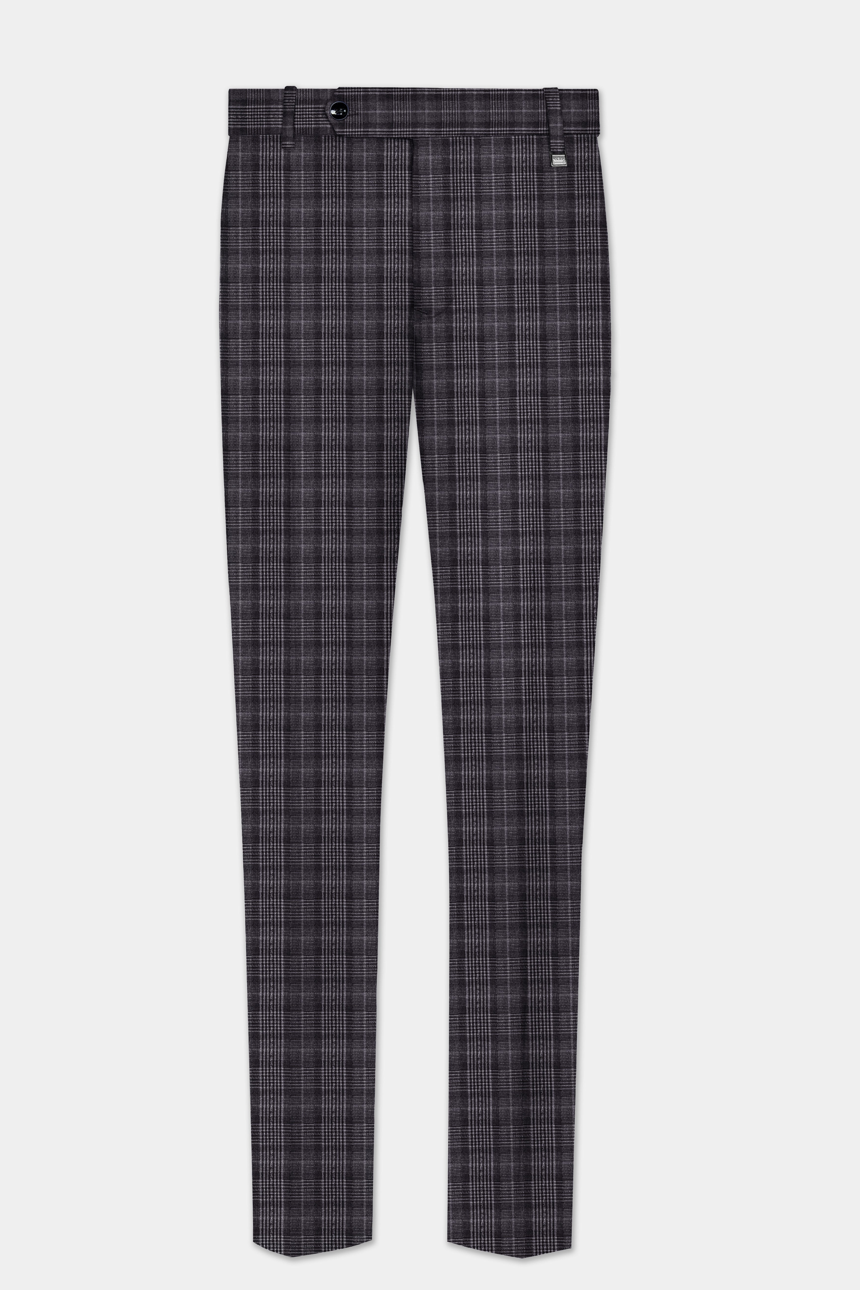 Porpoise Grey Plaid Formal Pant