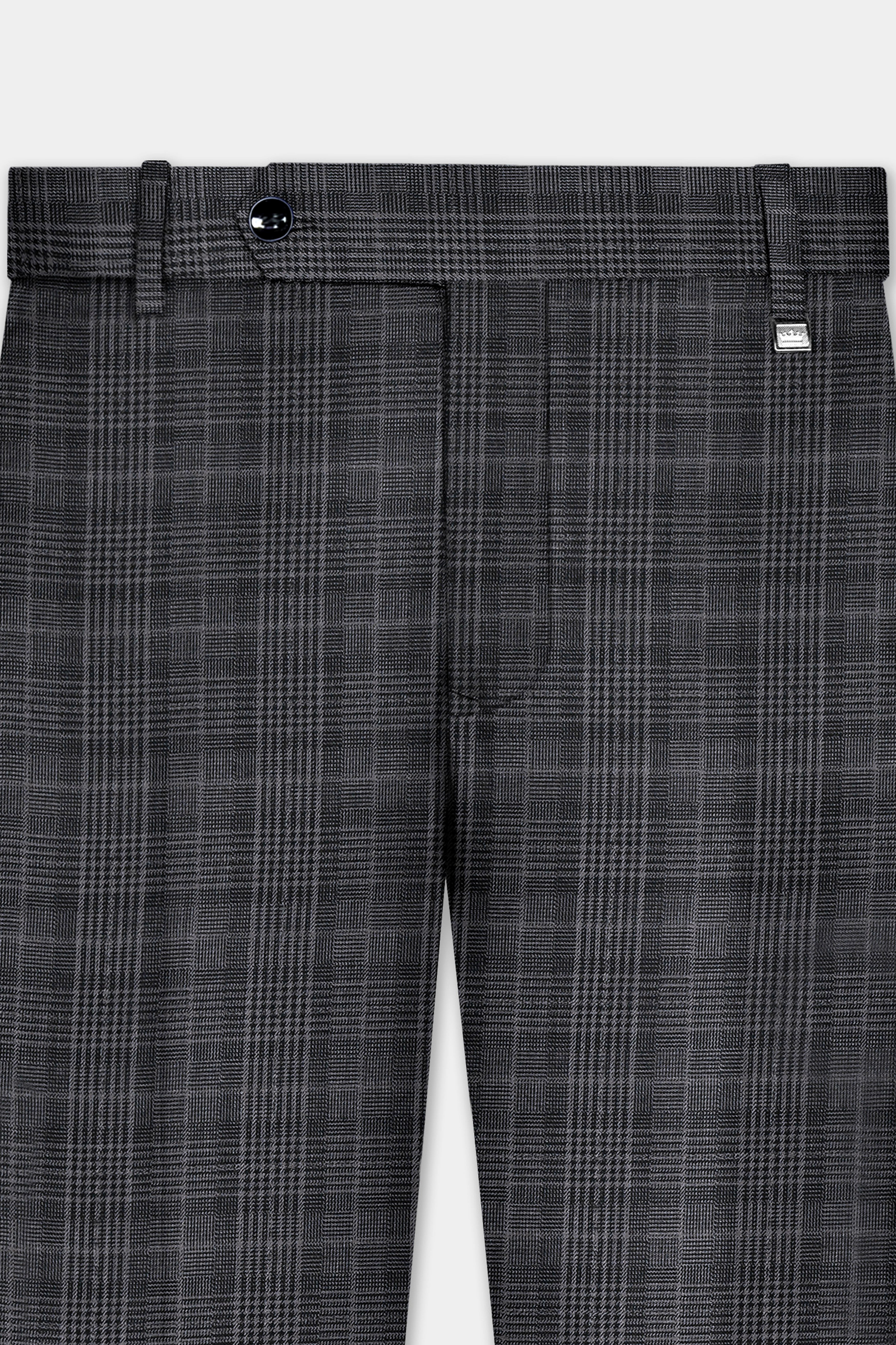 Porpoise Grey Plaid Formal Pant