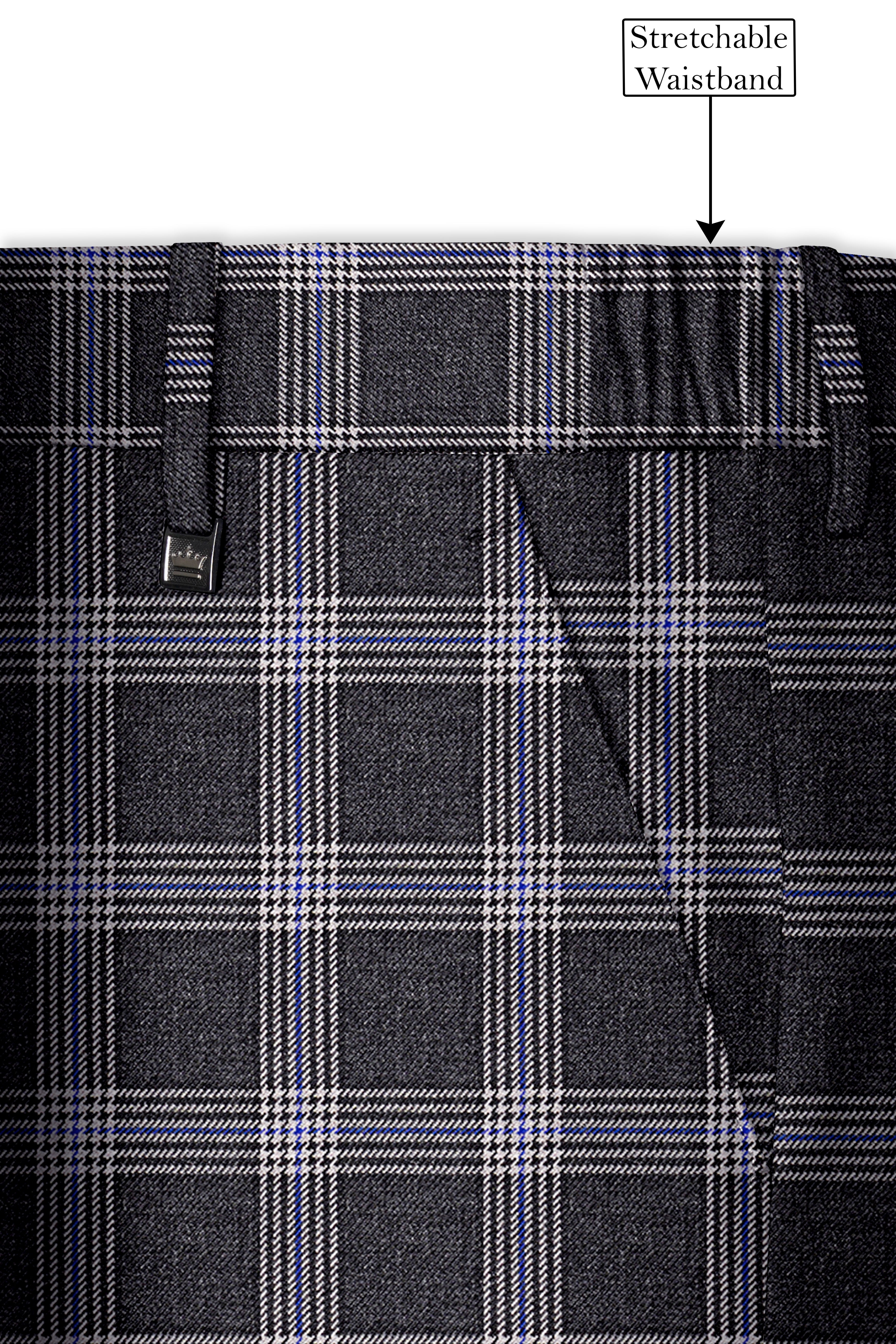 Iridium Gray Plaid Tweed Pant