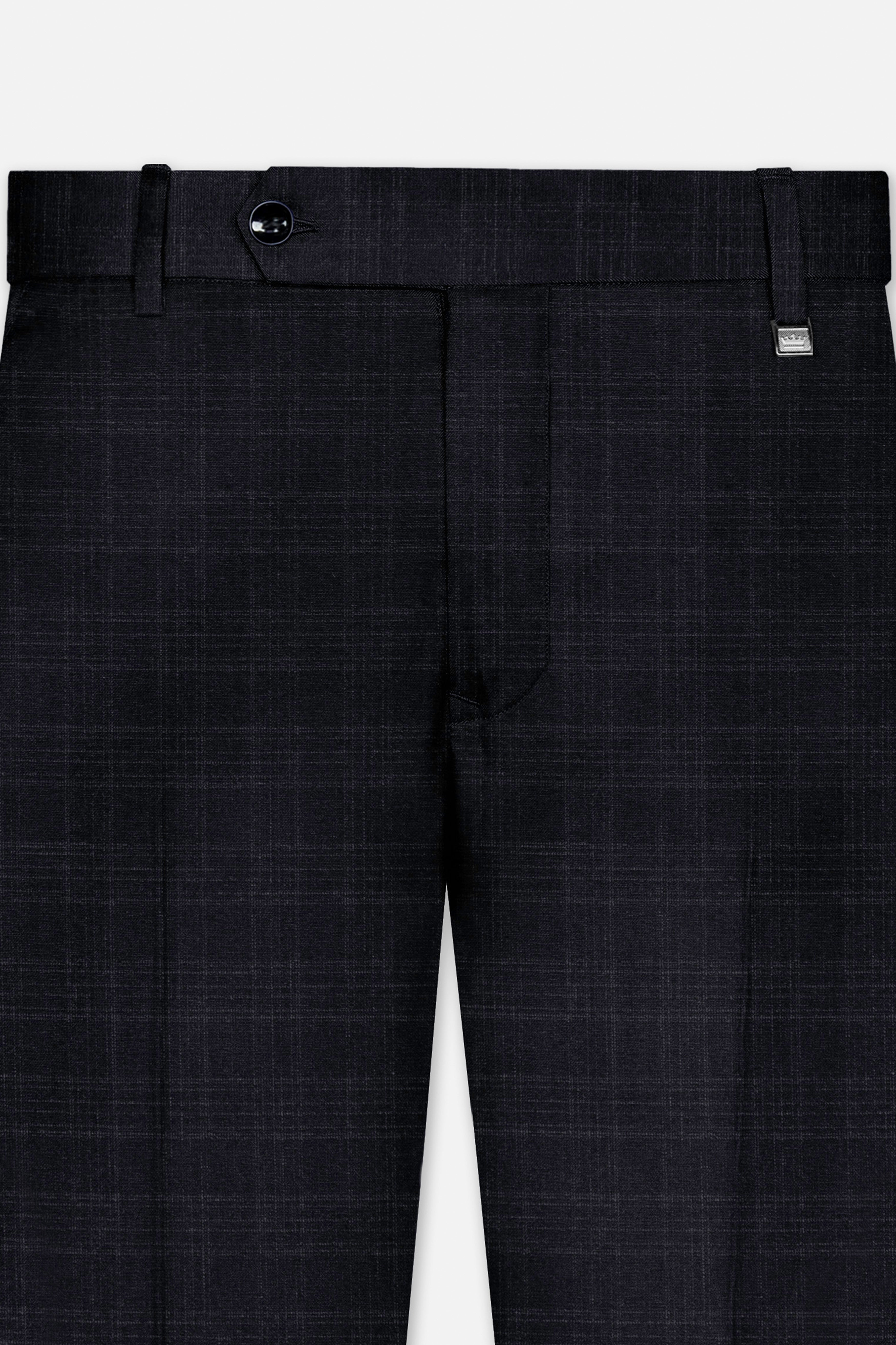 Racing Gray Plaid Wool Blend Pant