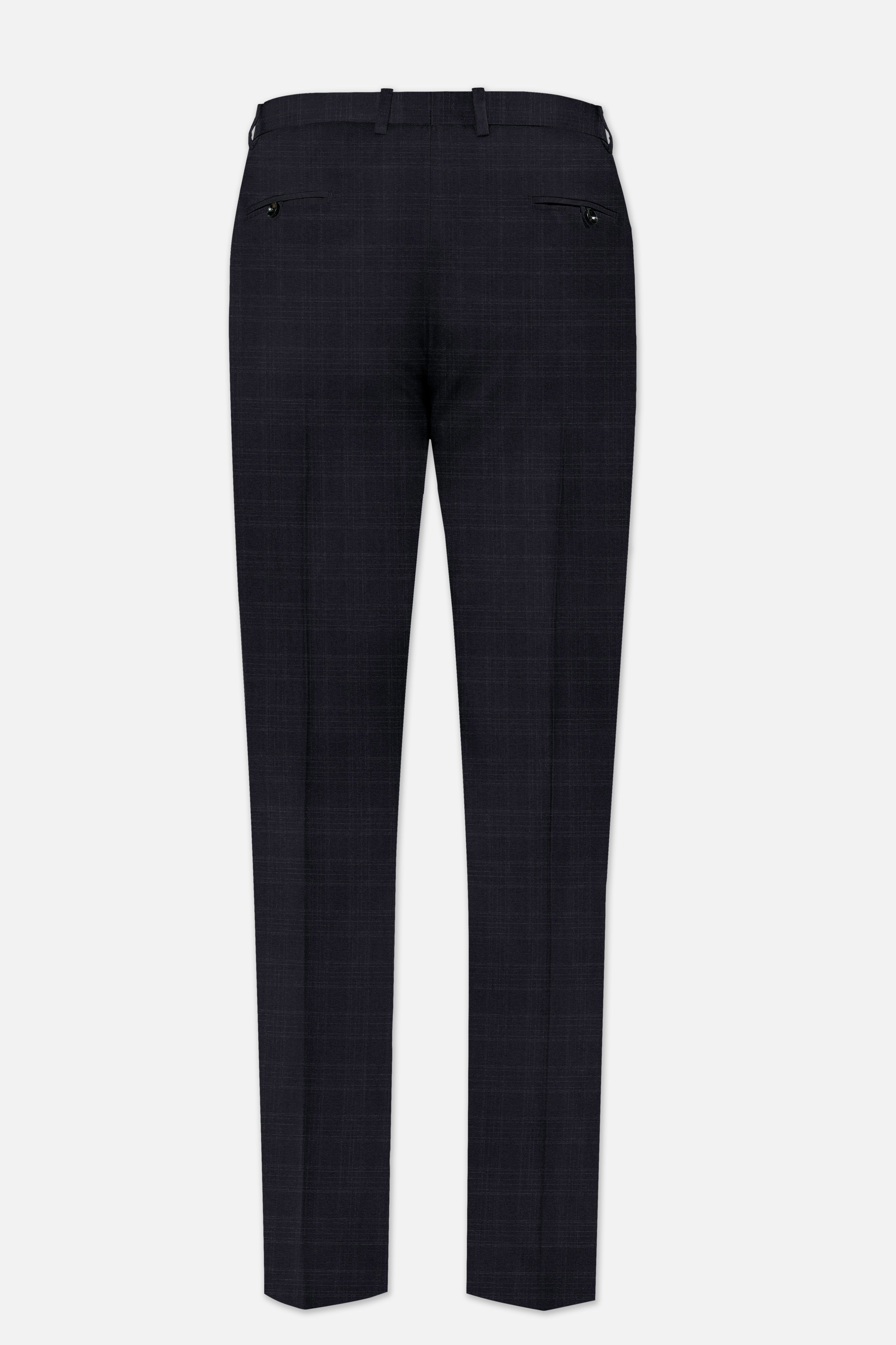 Racing Gray Plaid Wool Blend Pant