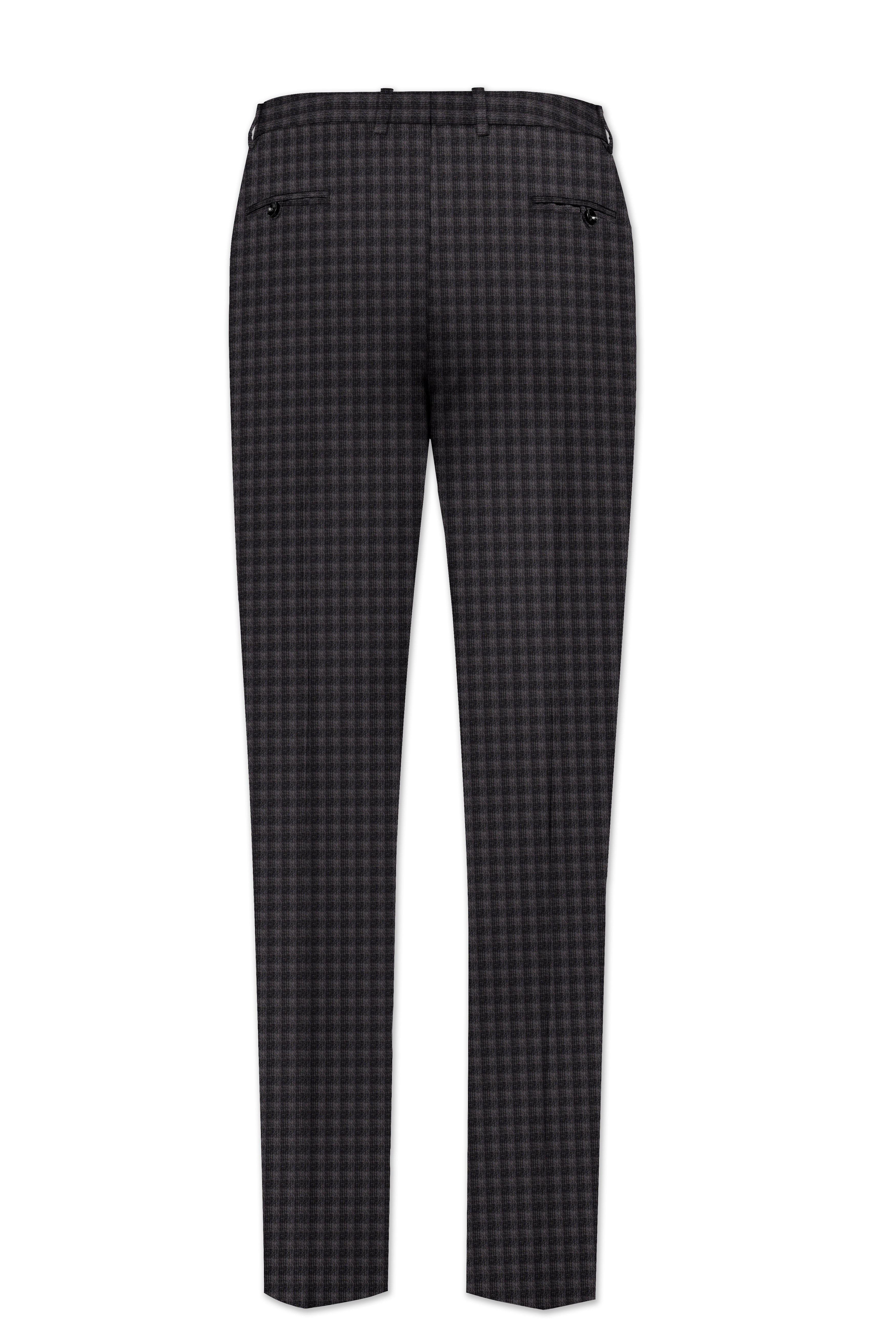Piano Gray Plaid Wool Blend Pant