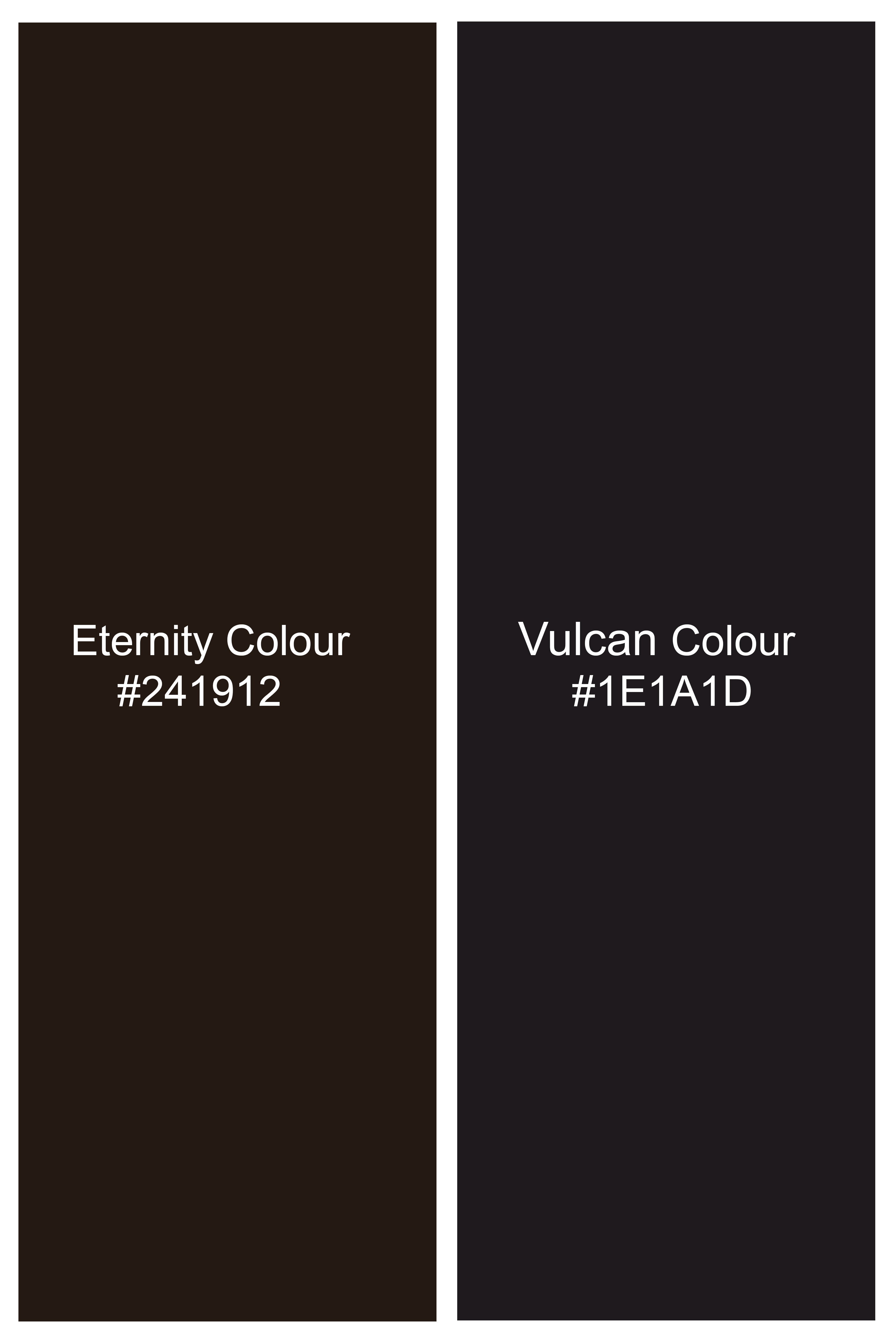 Eternity Brown With Vulcan Black Striped Wool Blend Pant