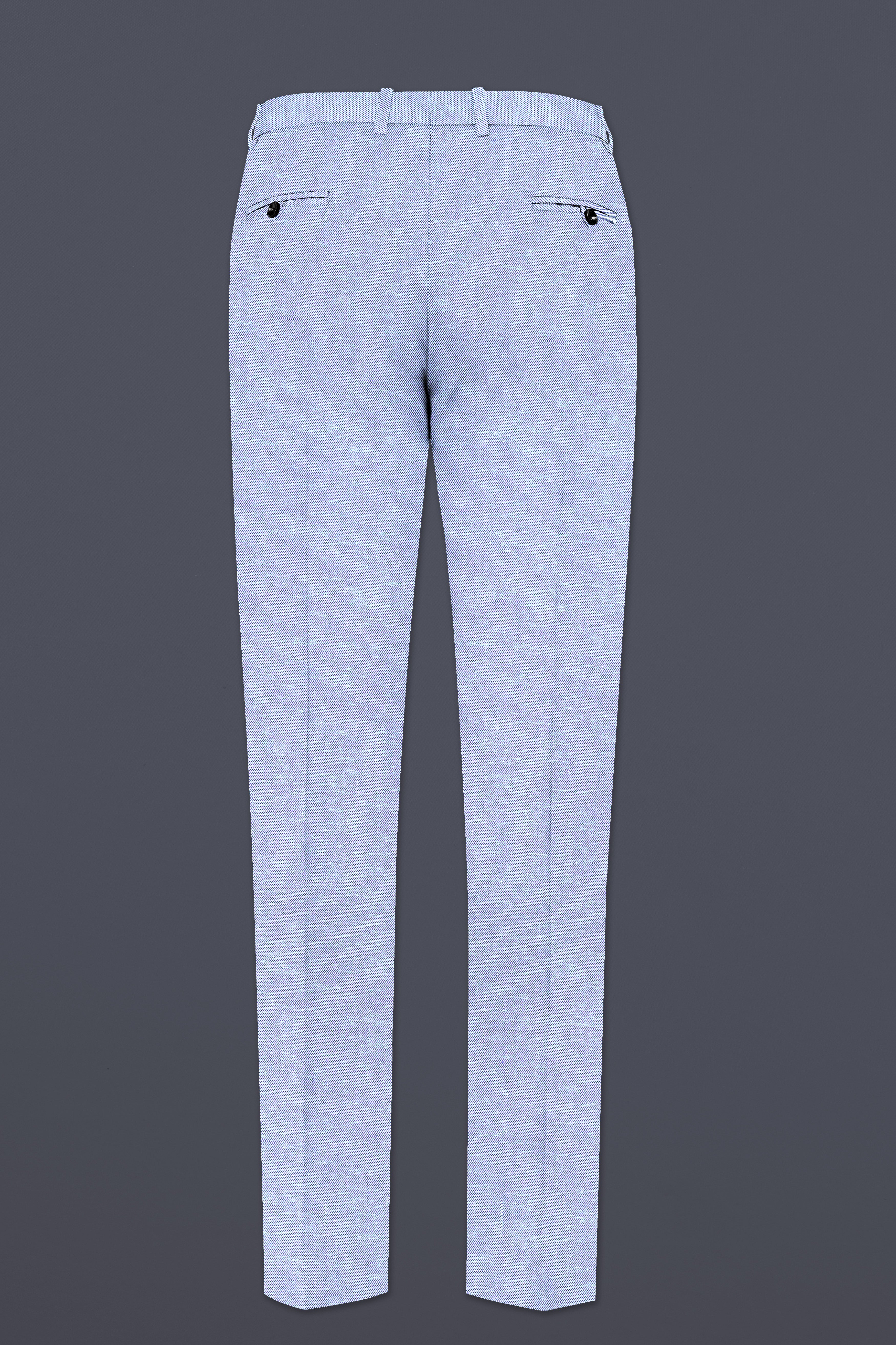 Carolina Blue Textured Cotton Stretchable Waistband Pant