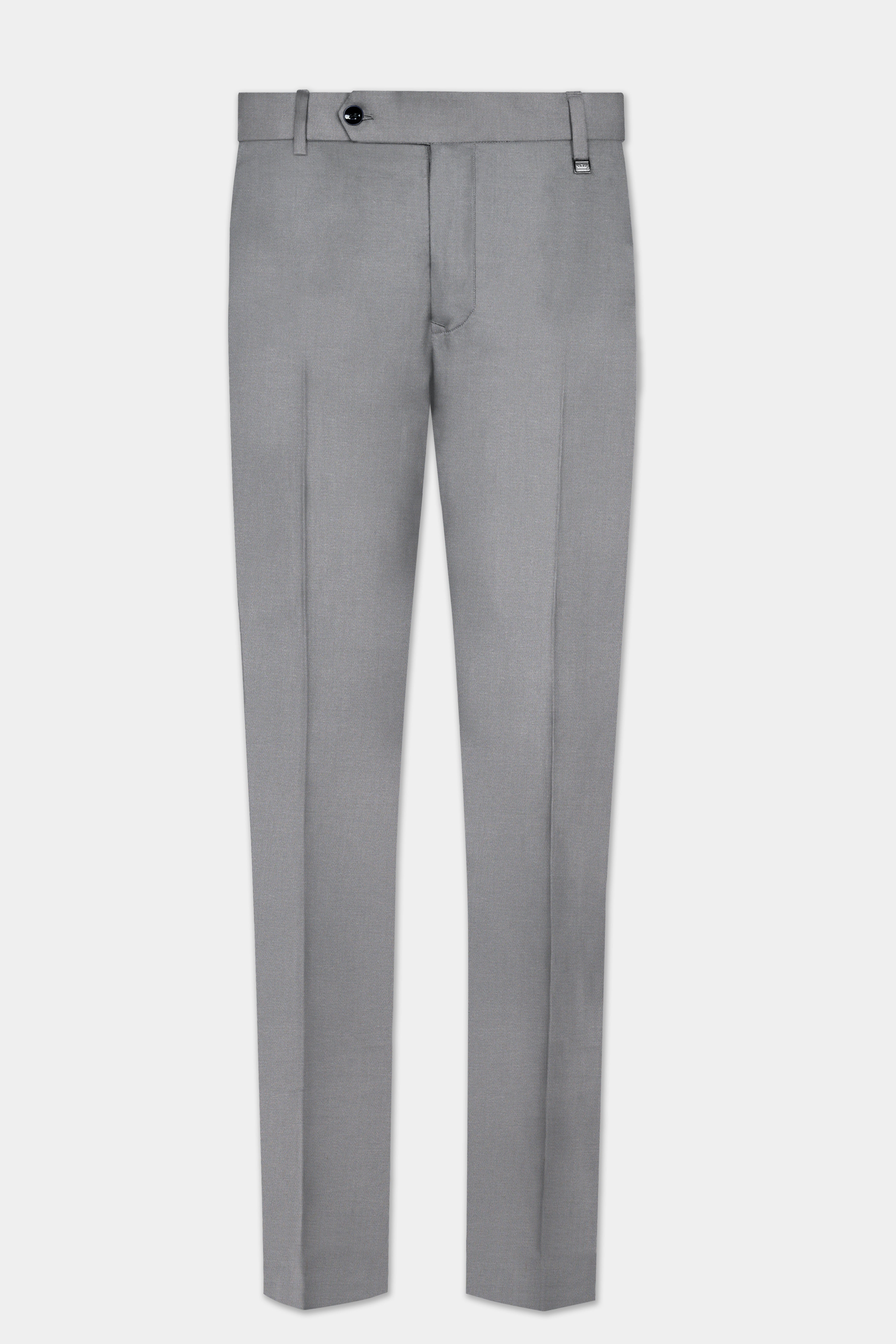 Venus Gray Solid Cotton Stretchable Waistband Pant