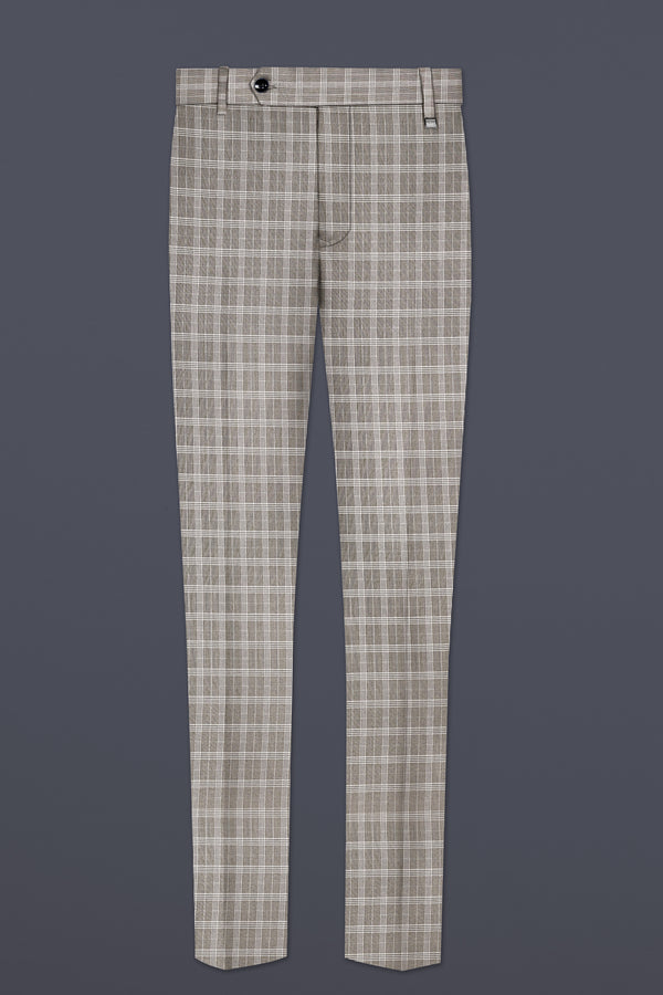 Monsoon Gray Plaid Wool Rich Stretchable Waistband Pant