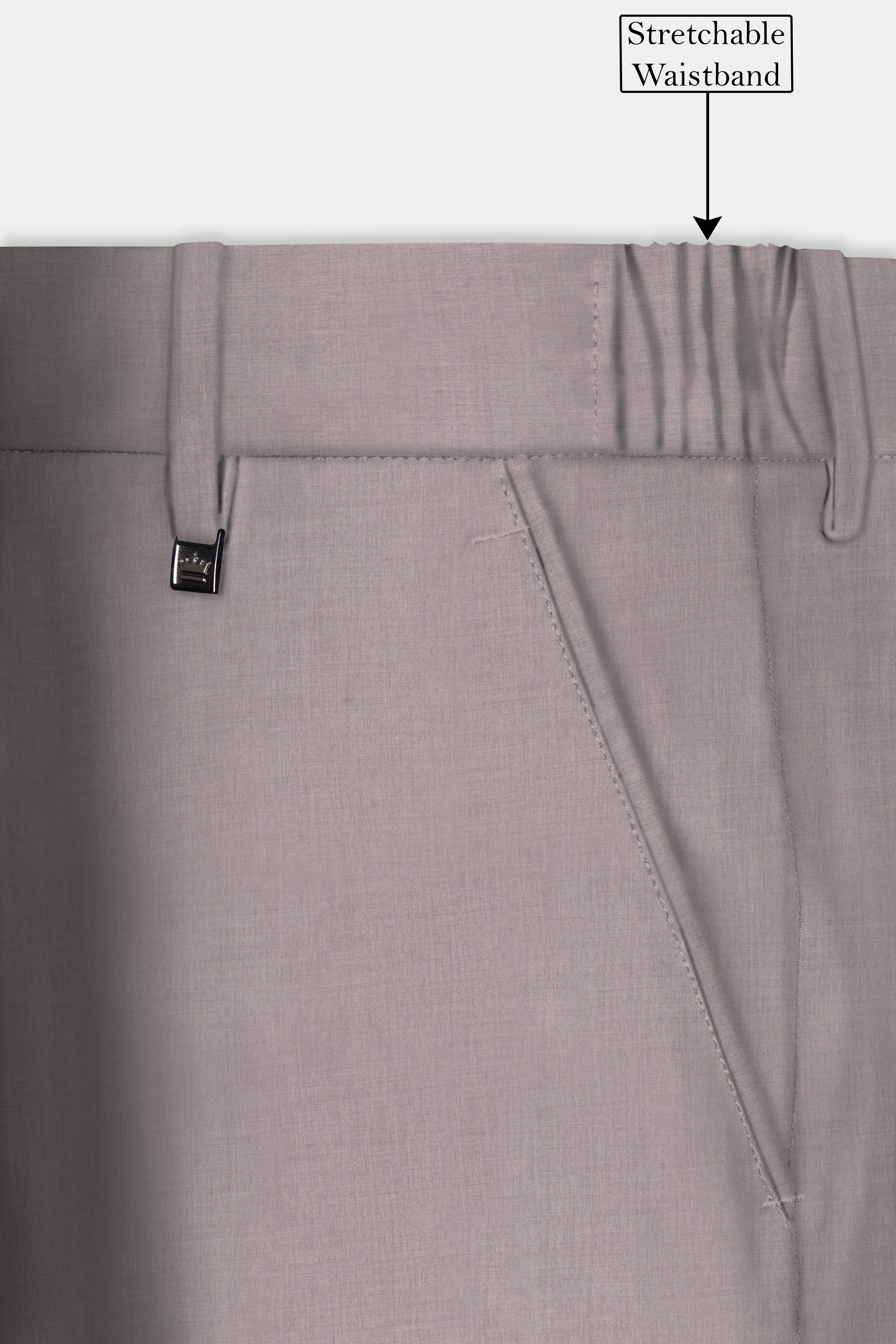 Hurricane Gray Solid Wool Rich Pant