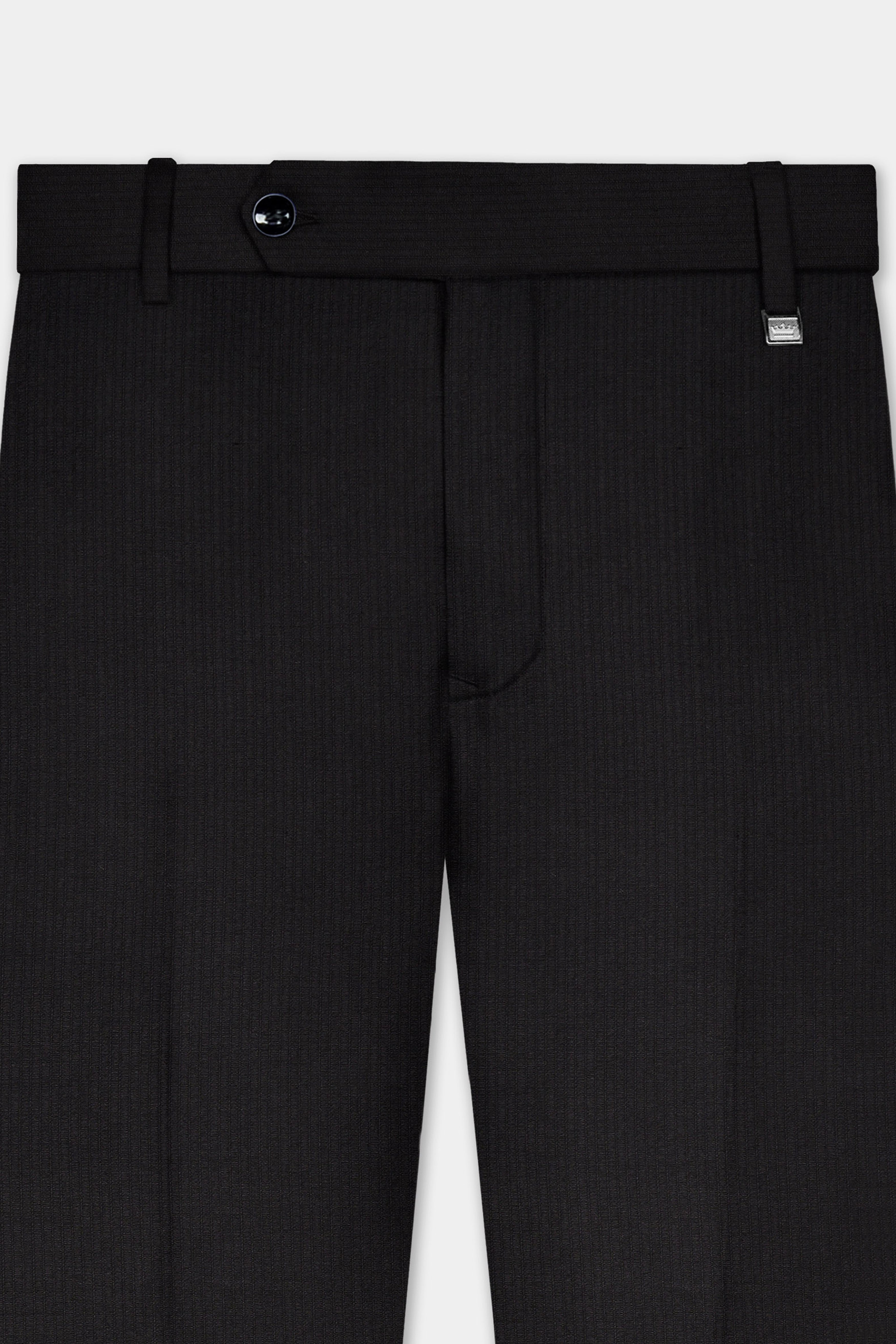 Jade Black Plaid Cotton Stretchable Waistband Pant