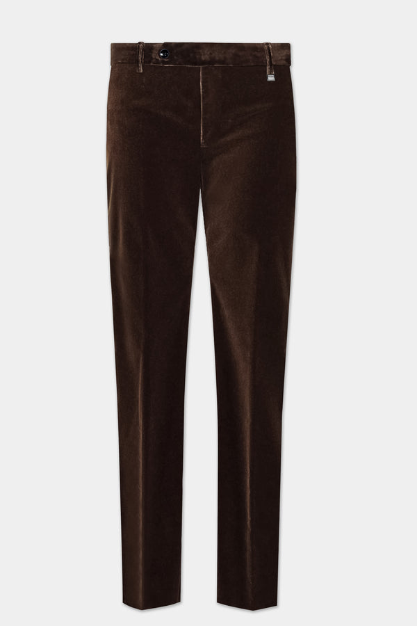 Bronze Eclipse-Brown Velvet Pant