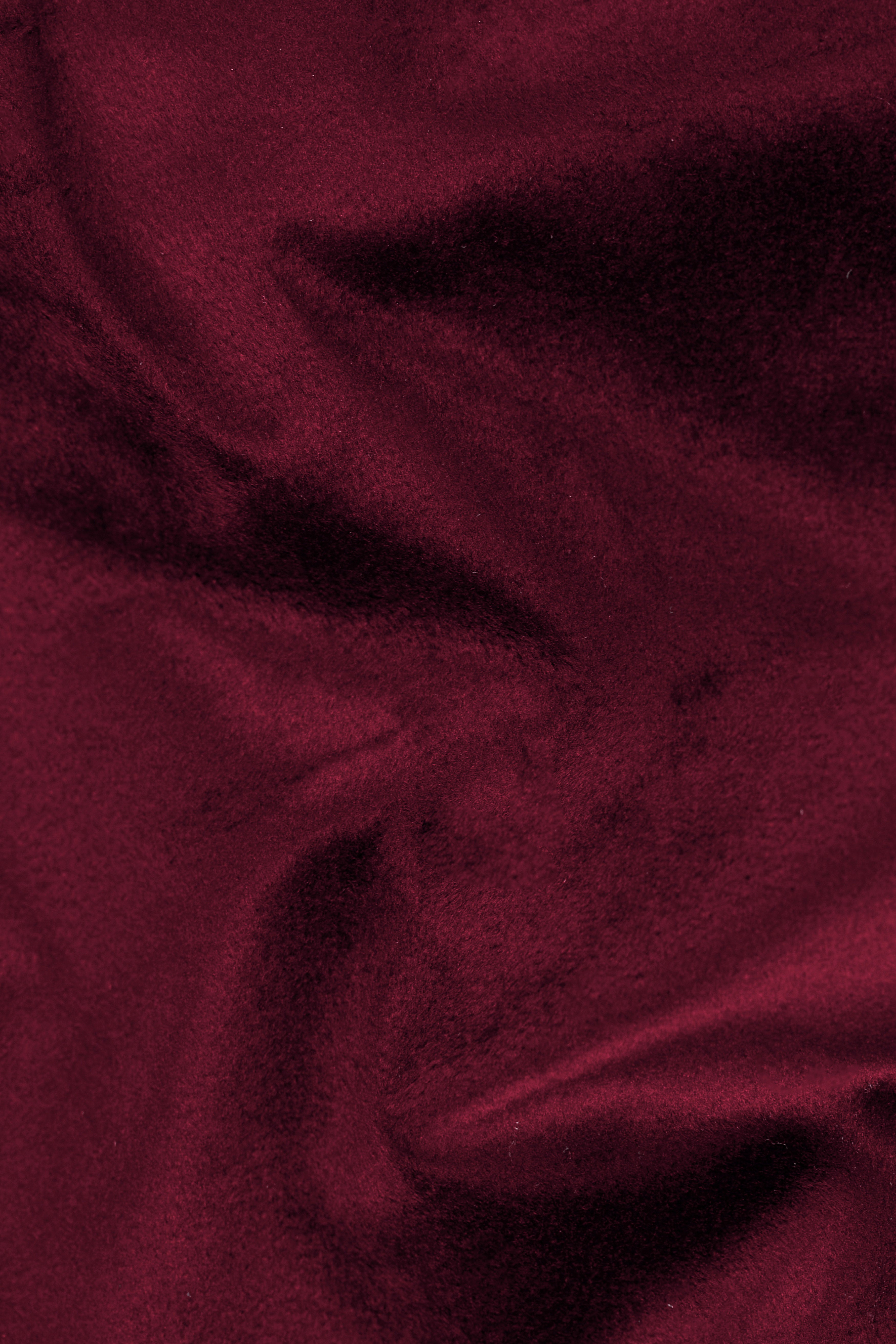 Crimson Opulence-Aubergine Red Velvet Pant