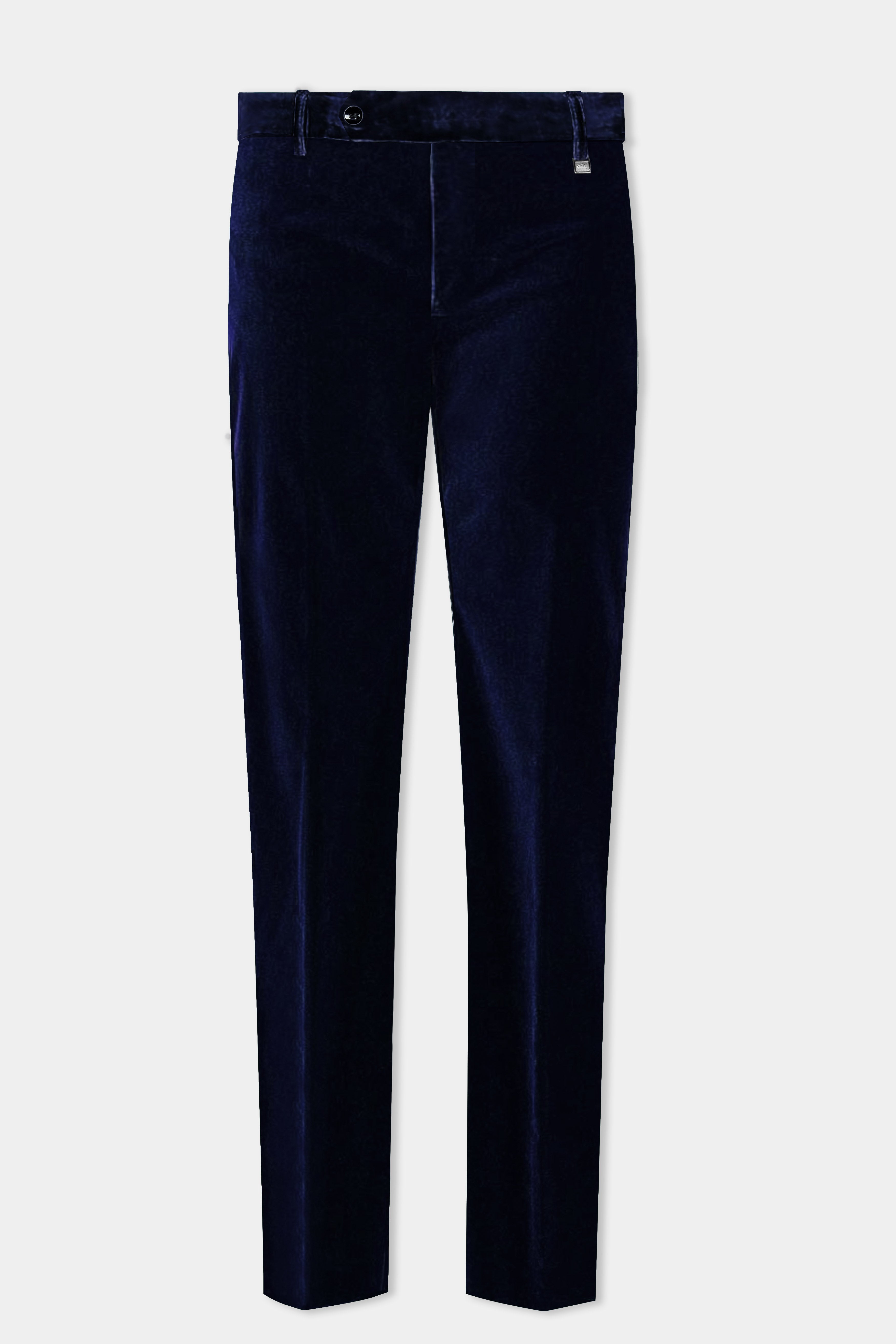 Celestial Blue-Azure Blue Velvet Pant