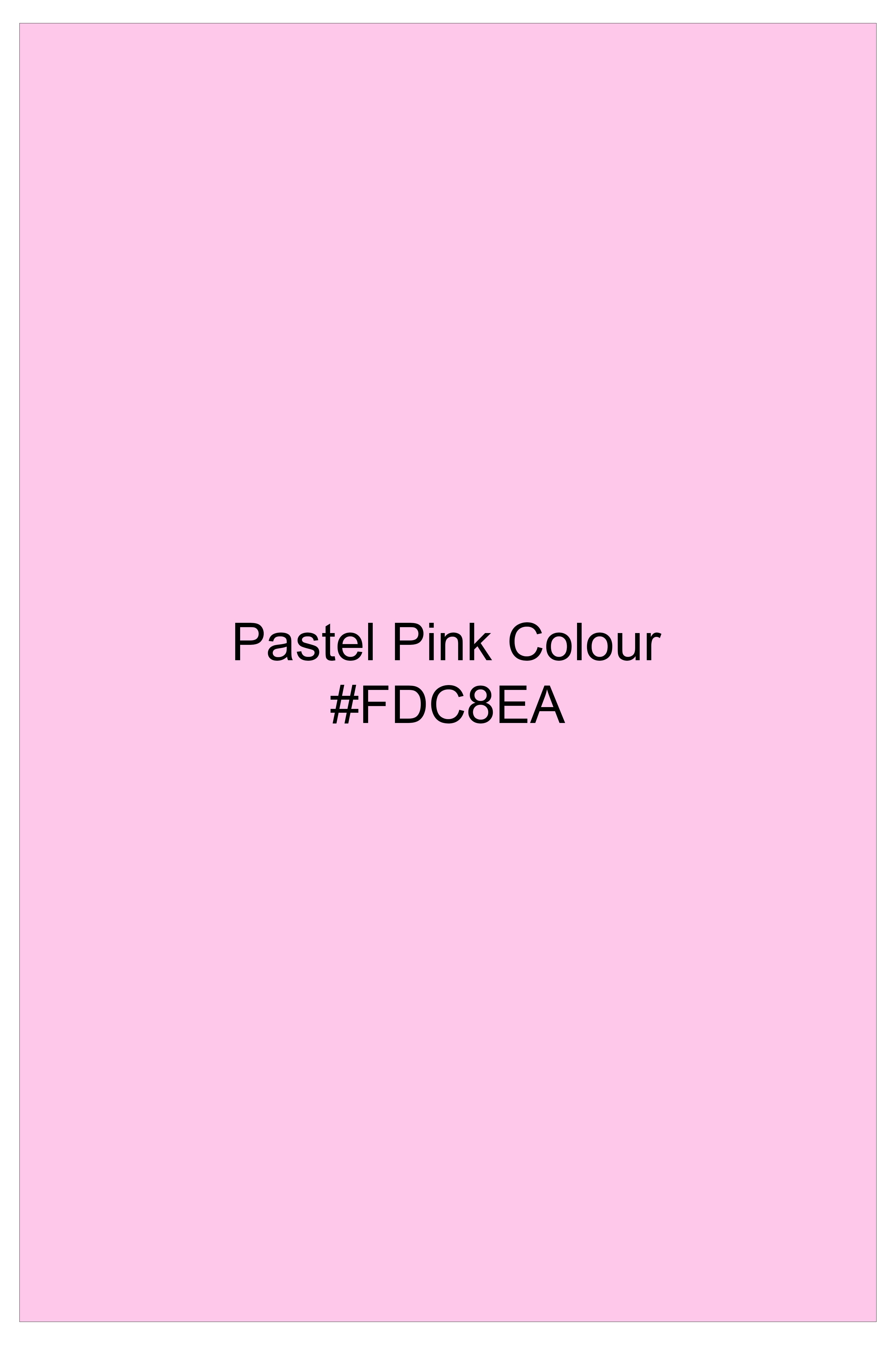 Rosé Reverie-Pestel Pink Solid Wool Rich Slight Stretch Waistband Pant