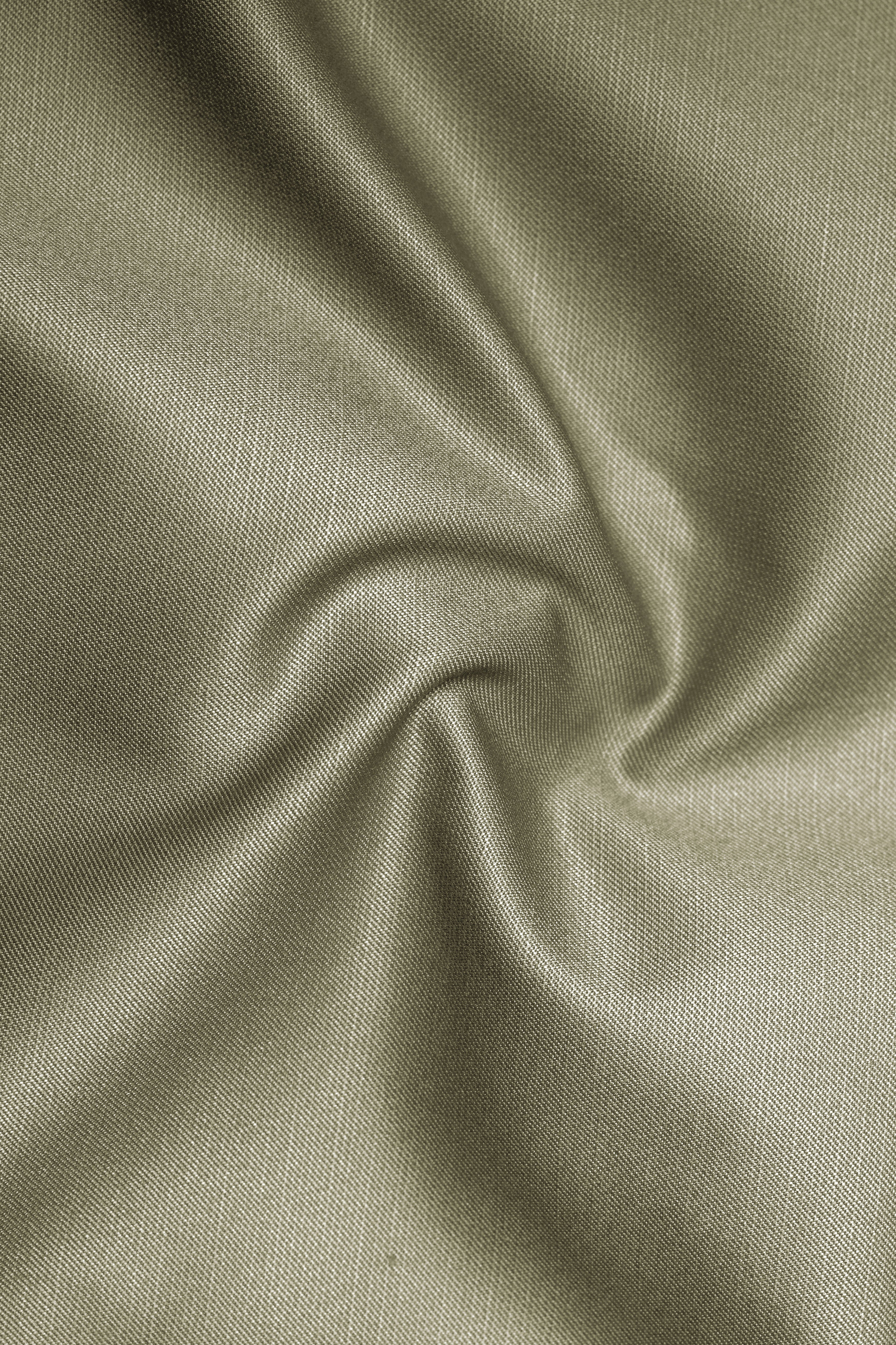 Citron-Lemon Grass Green Solid Wool Rich Slight Stretch Waistband Pant