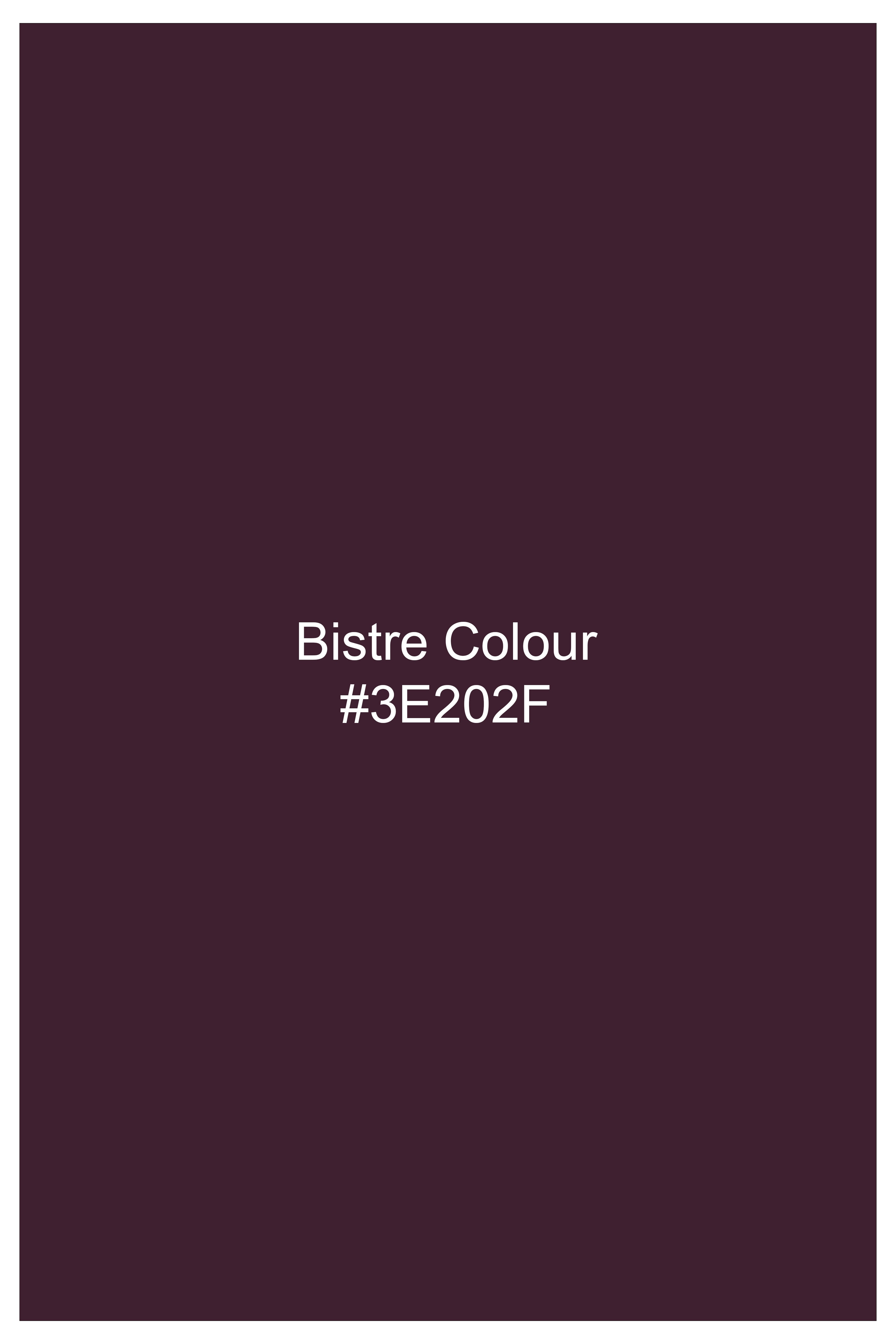Merlot-Bistre Wine Maroon Solid Wool Rich Stretchable traveler Pant