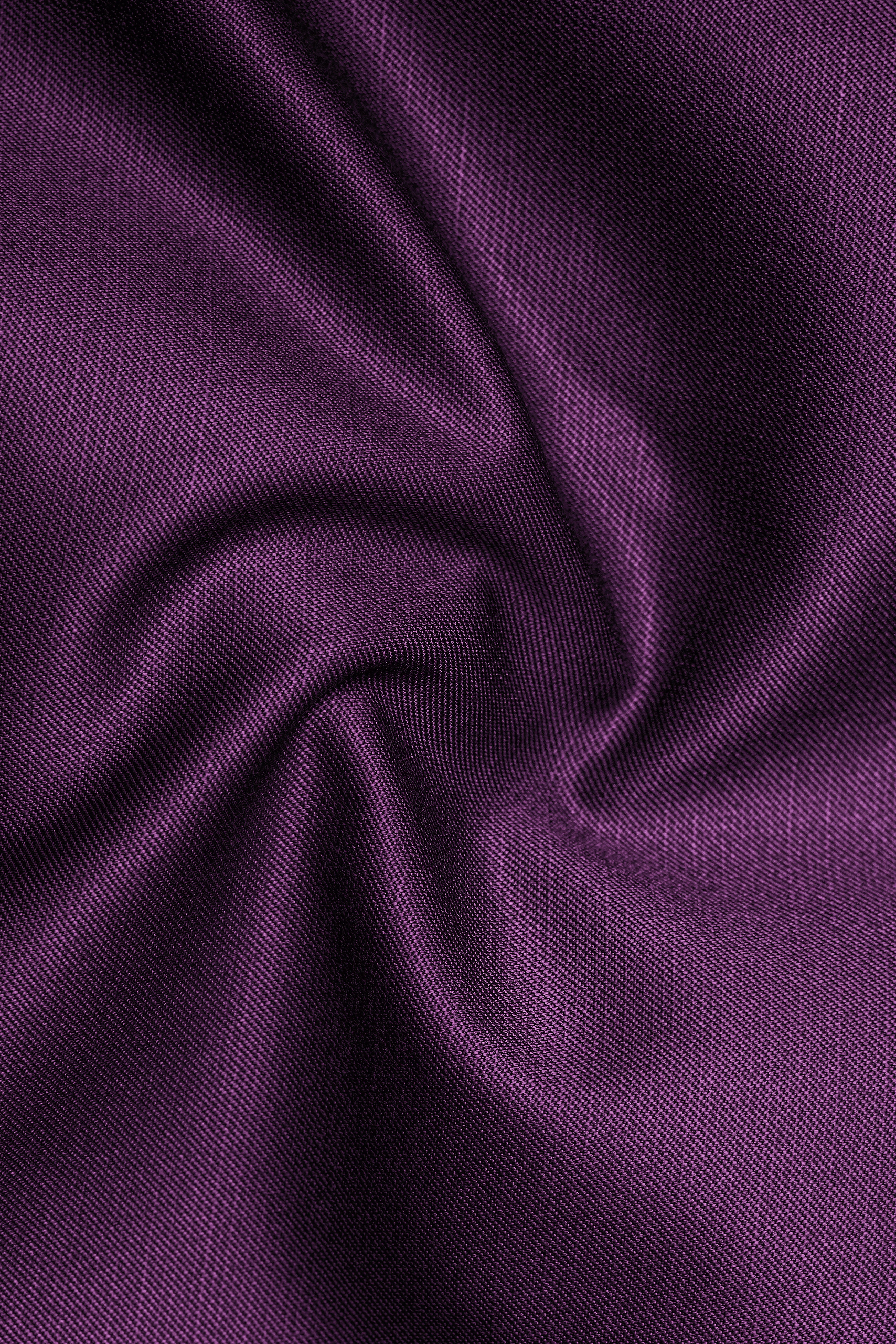 Orchid-Grape Purple Solid Wool Rich Stretchable traveler Pant