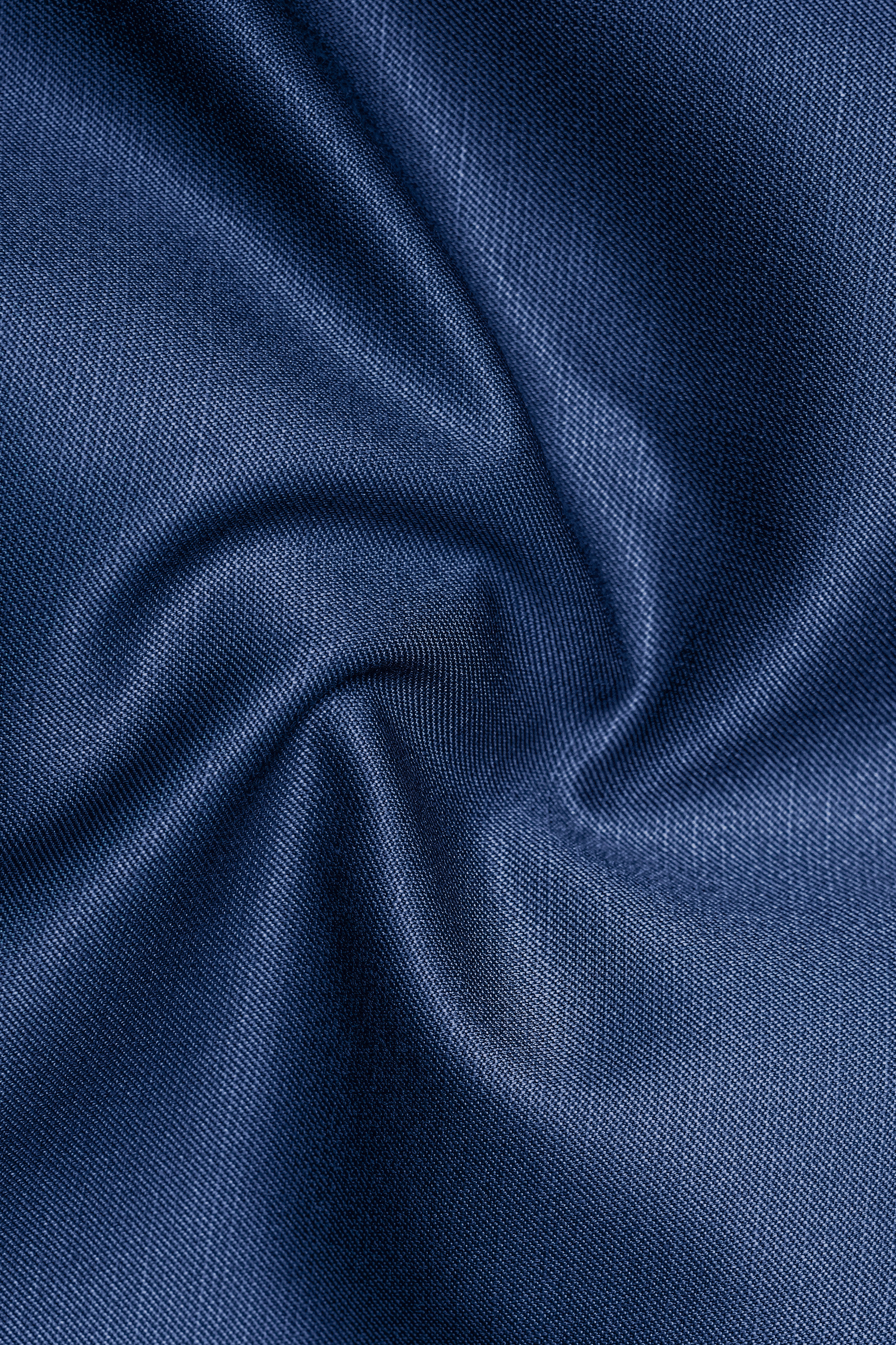 Marinoir-Cello Blue Solid Wool Rich Stretchable traveler Pant