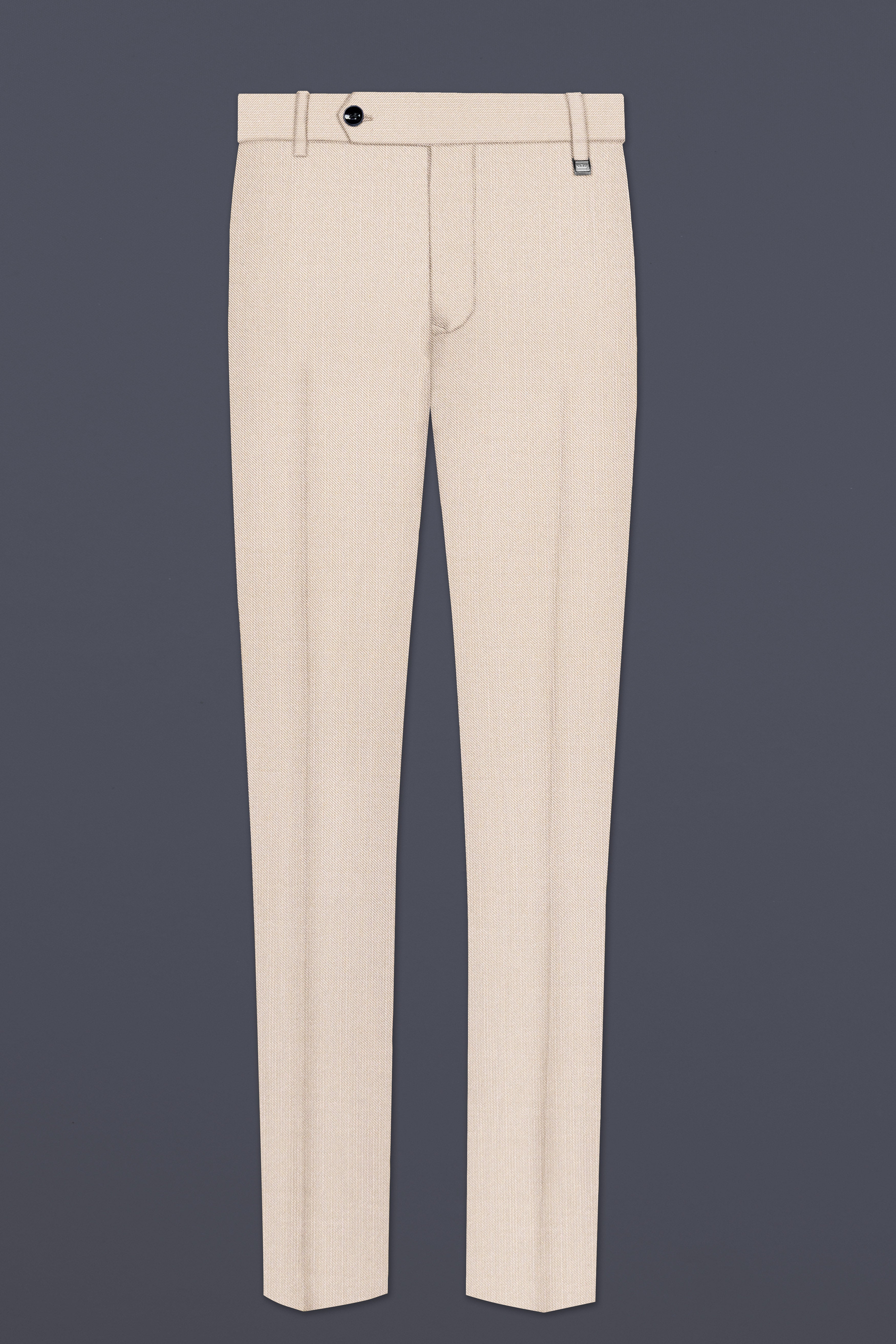 Velivon-Bizarre Cream Solid Wool Rich Stretchable traveler Pant