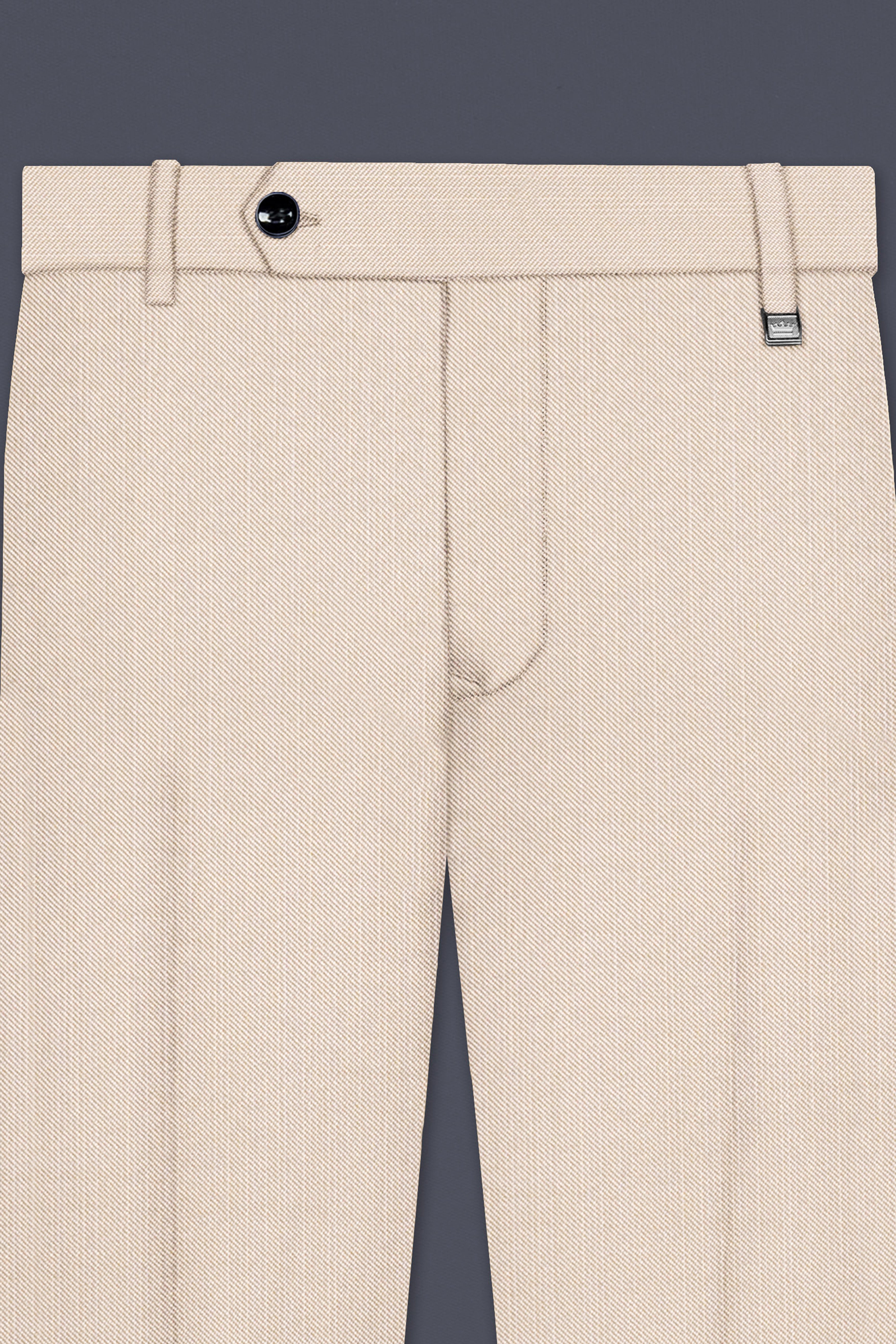 Velivon-Bizarre Cream Solid Wool Rich Stretchable traveler Pant