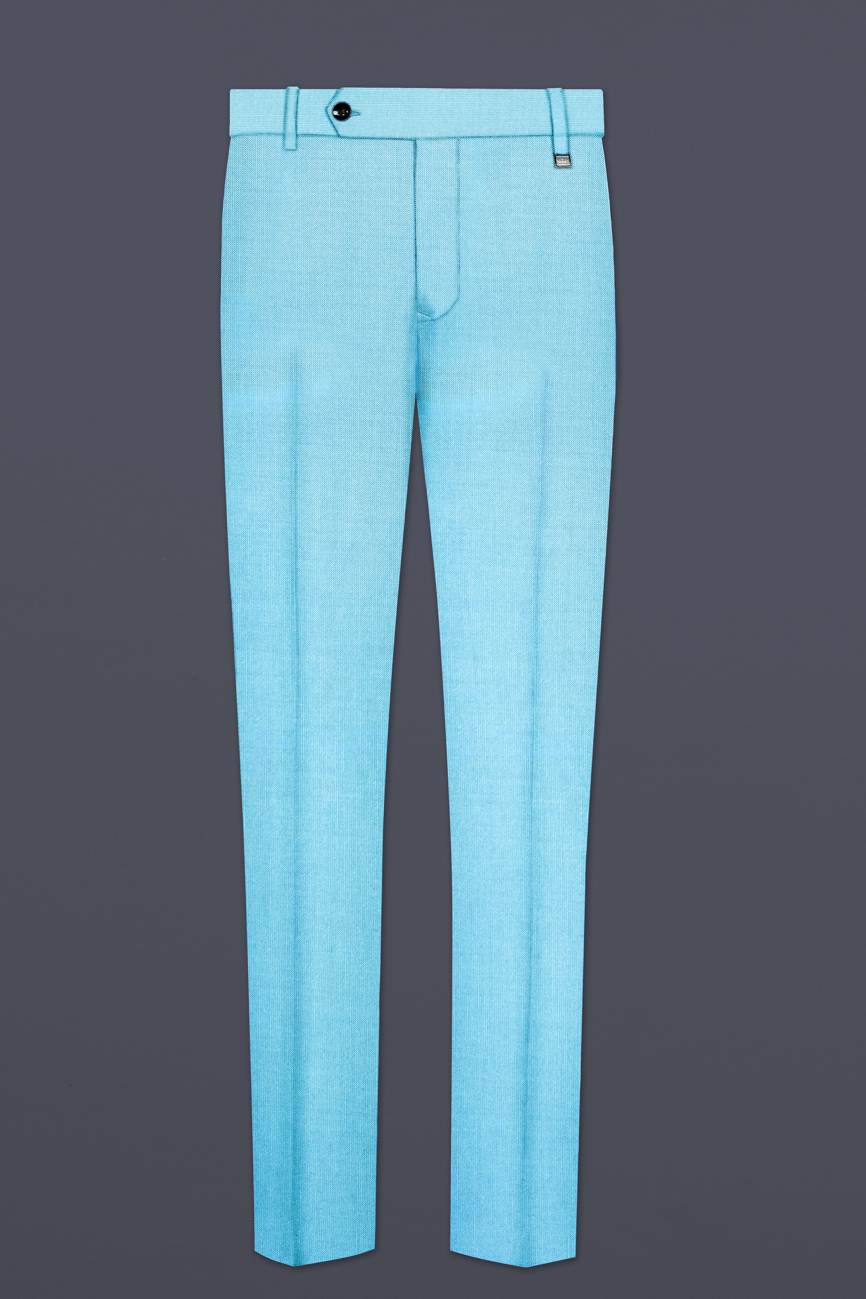 Iceland-Aquamarine Blue Solid Wool Rich Stretchable traveler Pant