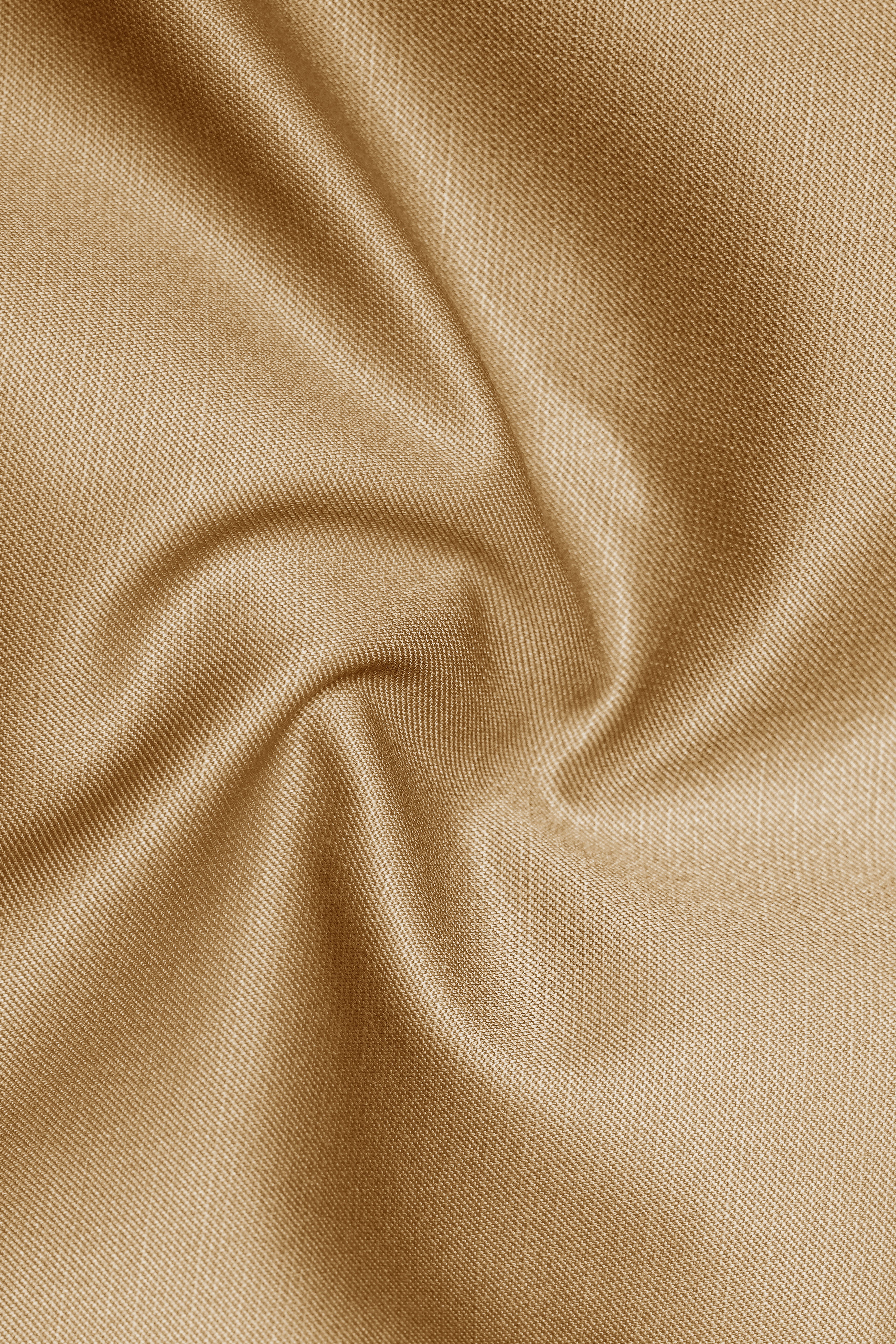 Sepia-Twine Brown Solid Wool Rich Slight Stretch Waistband Pant