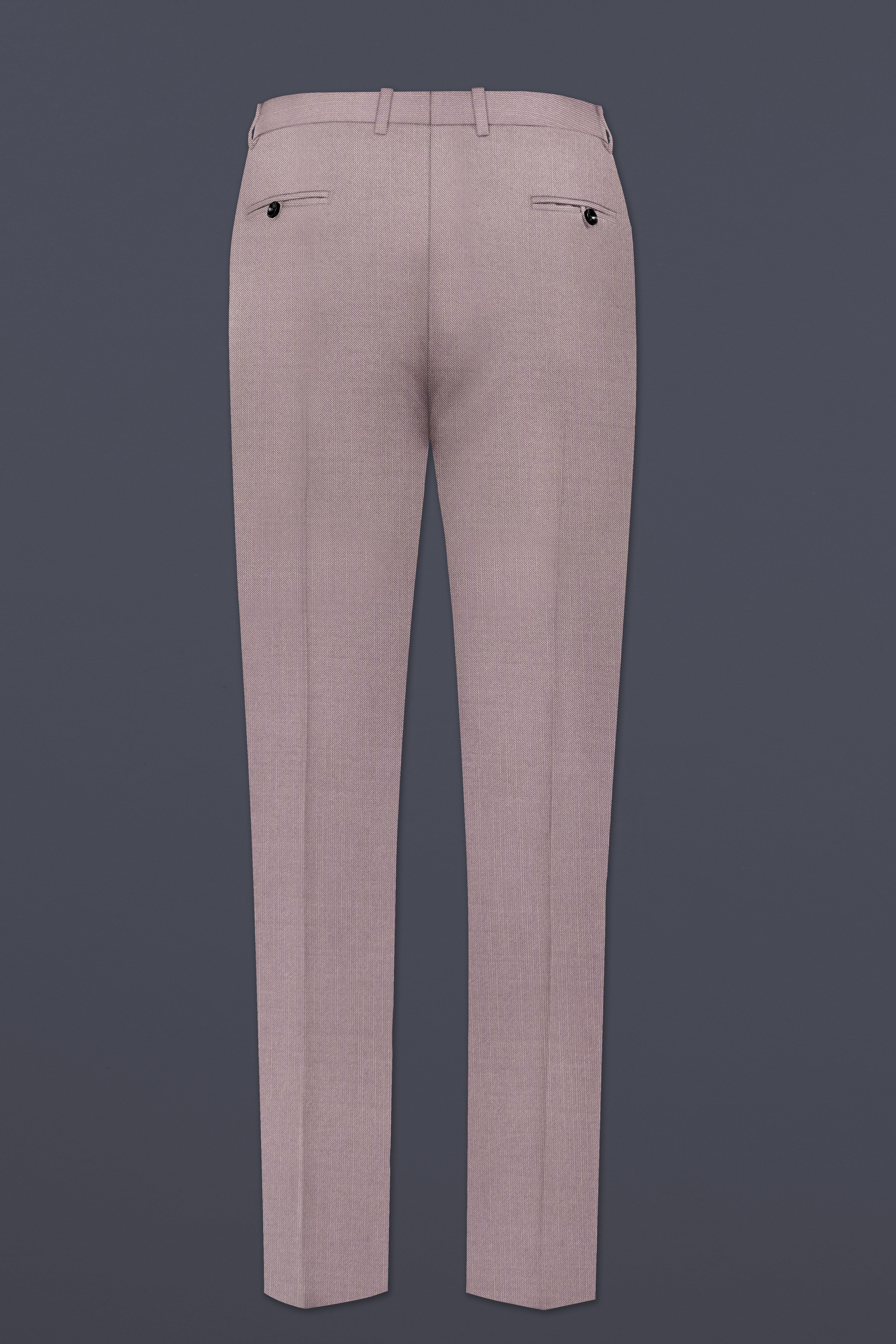 Amour-Rose Quartz Pink Solid Wool Rich Stretchable traveler Pant