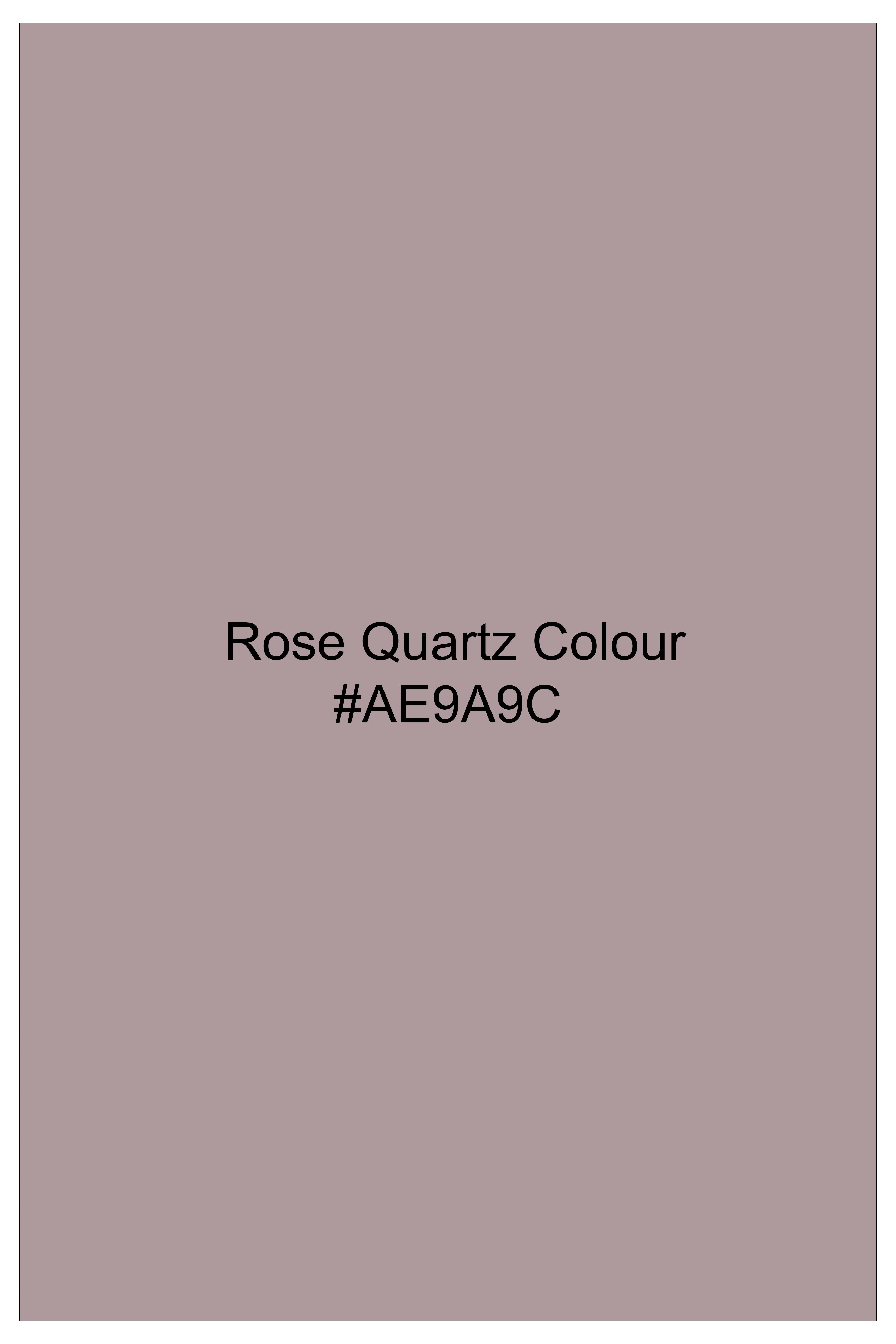 Amour-Rose Quartz Pink Solid Wool Rich Stretchable traveler Pant