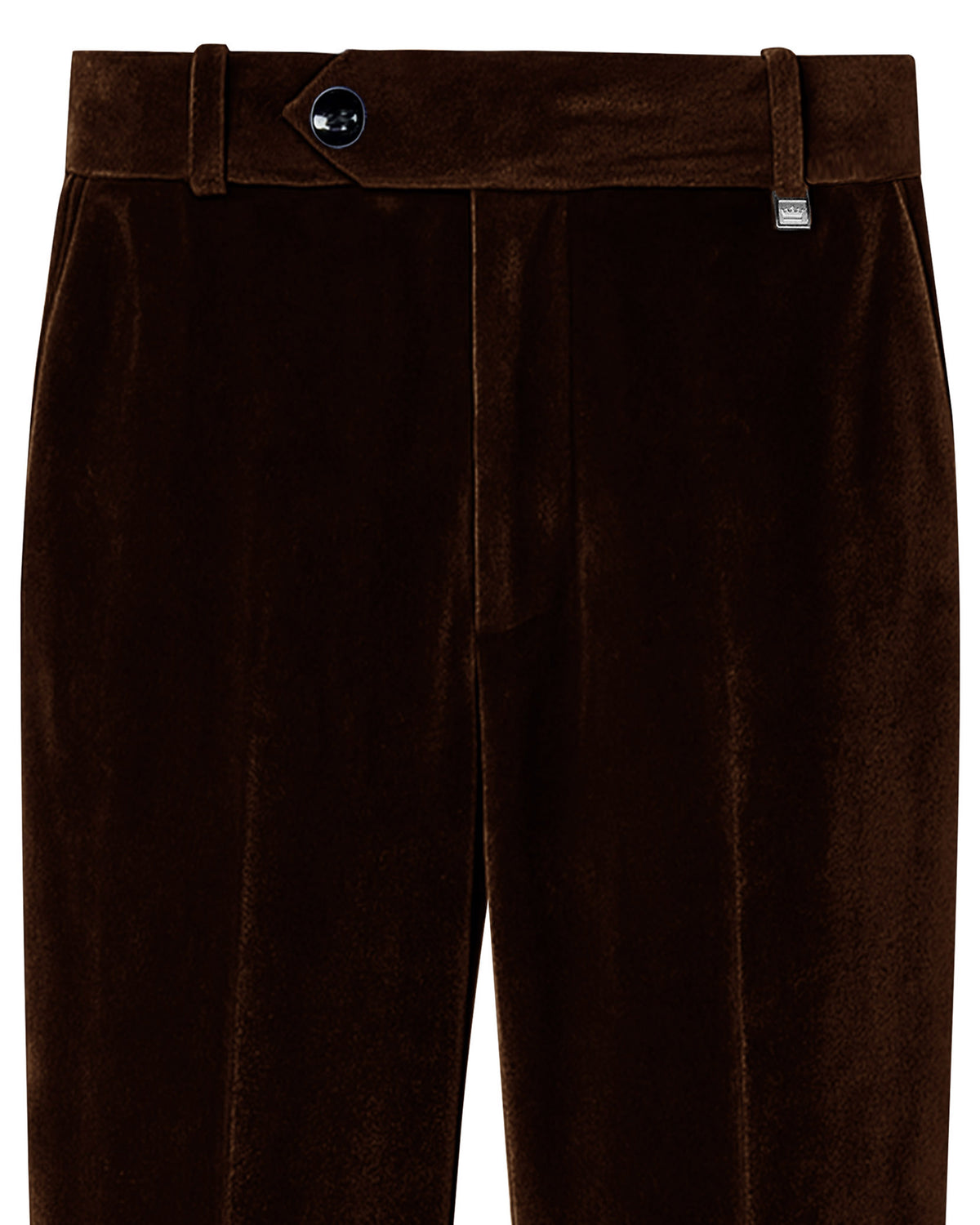 Fumivell-Asphalt Brown Plain-Solid Premium Wool Rich Pant For Men.